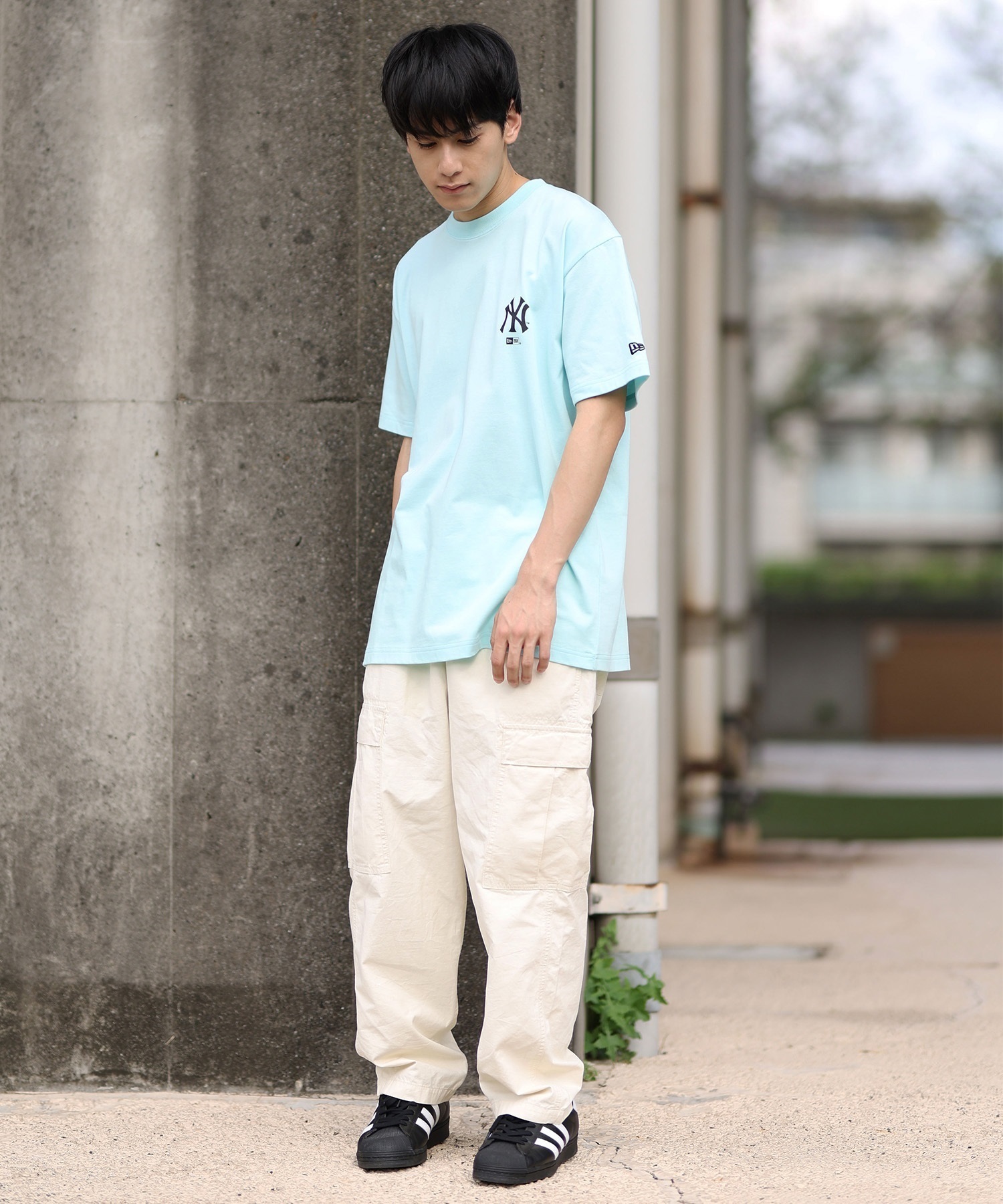 NEW ERA ニューエラ メンズ 半袖 Tシャツ バックプリント