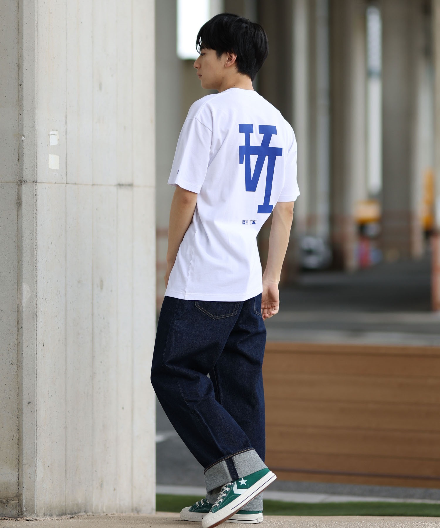 NEW ERA ニューエラ 半袖 Tシャツ メンズ バックプリント