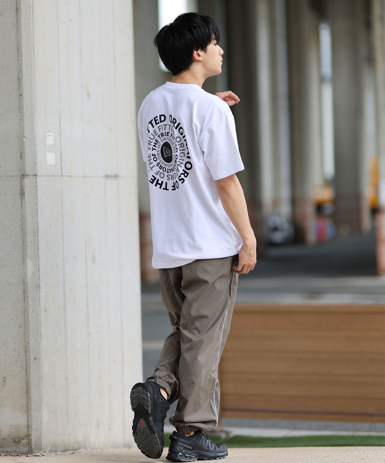 NEW ERA ニューエラ 半袖 Tシャツ メンズ ロゴ バックプリント Circle OOTTF 14410110(WT-M)