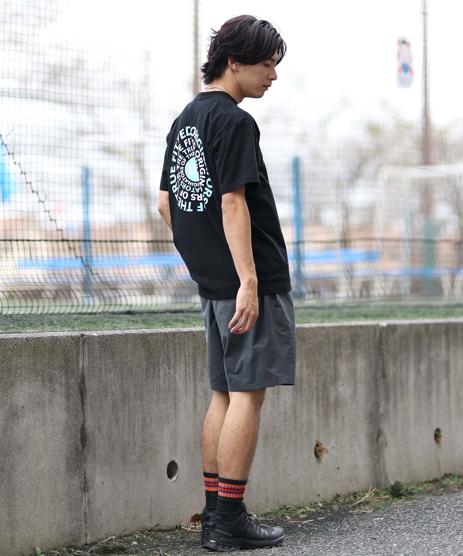 NEW ERA ニューエラ 半袖 Tシャツ メンズ ロゴ バックプリント Circle OOTTF 14410112(BK/BL-M)