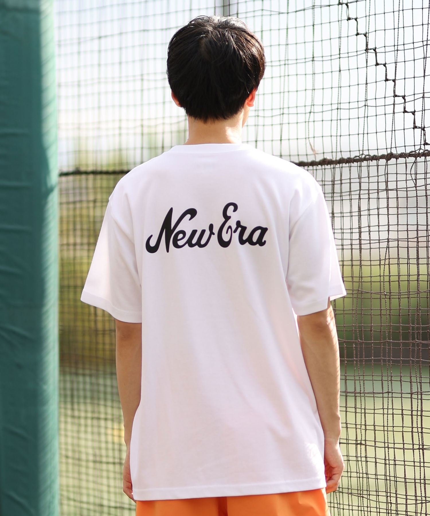 NEW ERA ニューエラ 半袖 Tシャツ メンズ バックプリント ロゴ 吸水速 