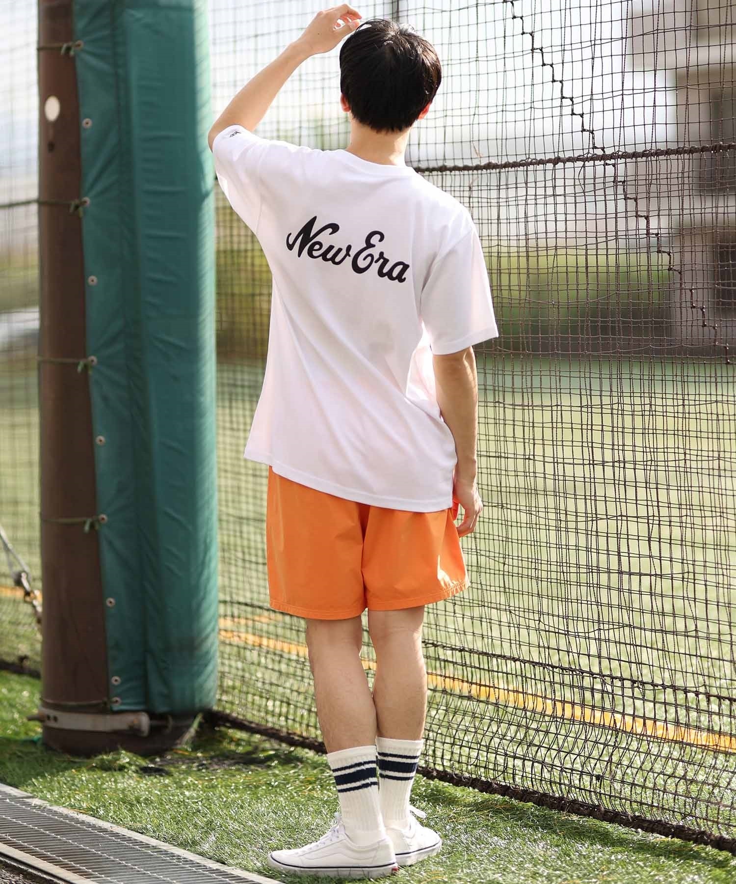 NEW ERA ニューエラ 半袖 Tシャツ メンズ バックプリント ロゴ 吸水速