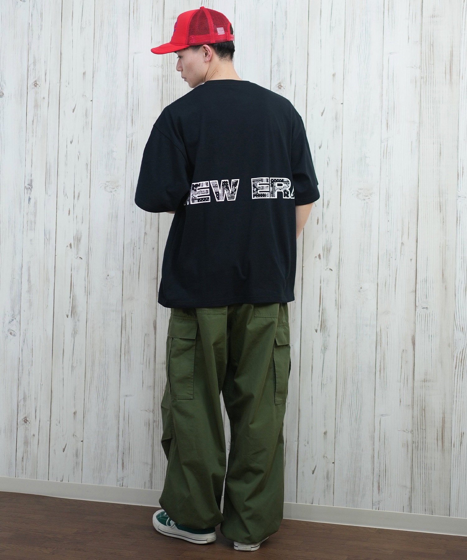 NEW ERA ニューエラ 半袖 Tシャツ メンズ バックプリント オーバー