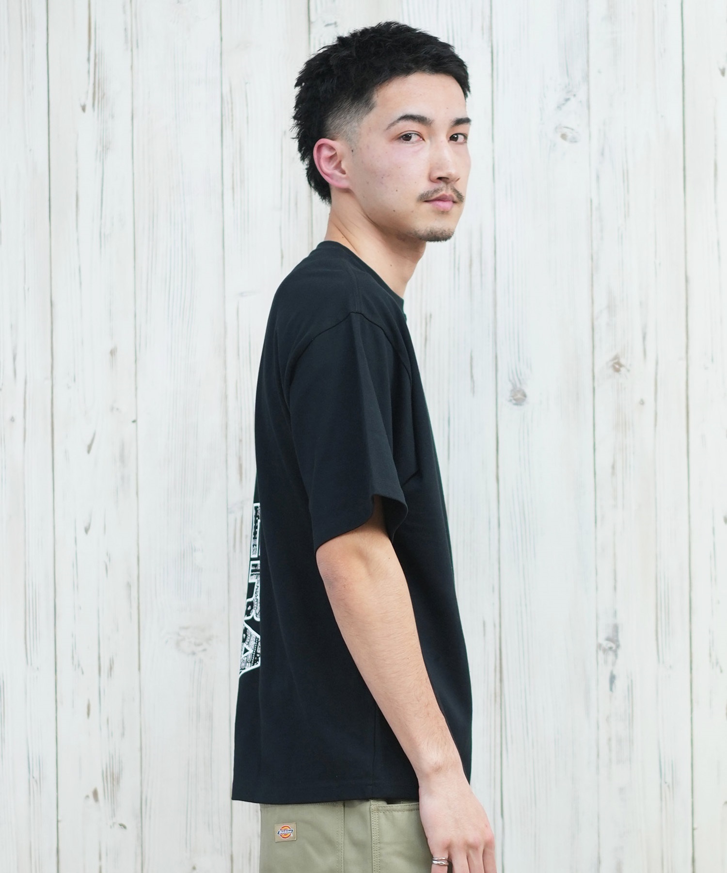 NEW ERA ニューエラ 半袖 Tシャツ メンズ バックプリント オーバーサイズ 吸水速乾 14670927 ムラサキスポーツ限定(BK-M)