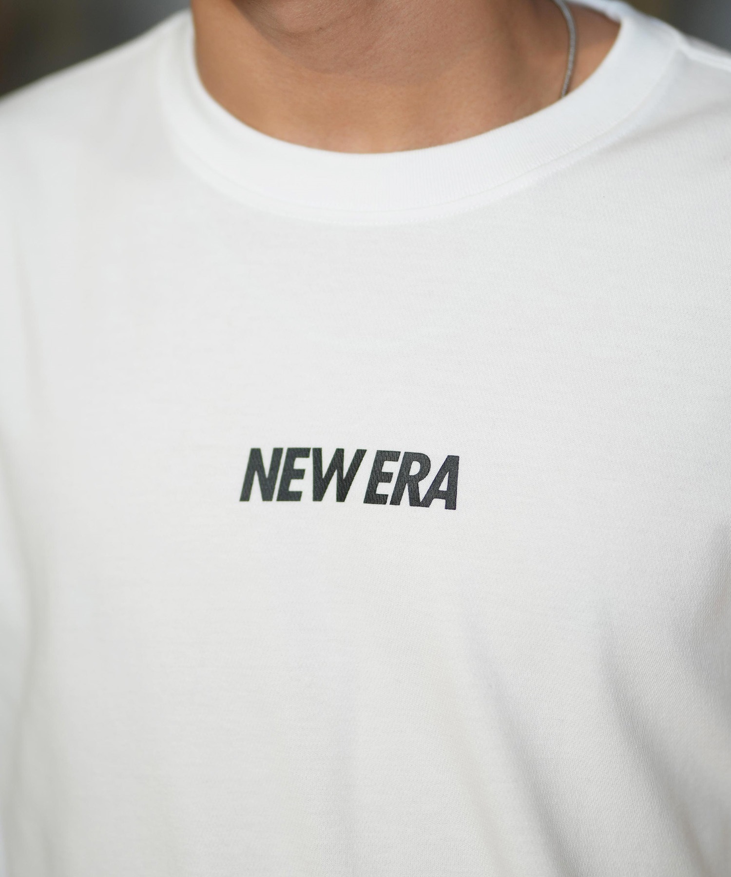 NEW ERA ニューエラ 長袖 Tシャツ メンズ ロンT バックプリント 吸汗速乾 UVカット 14410181(WHI-M)