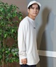 NEW ERA ニューエラ 長袖 Tシャツ メンズ ロンT バックプリント 吸汗速乾 UVカット 14410181(WHI-M)
