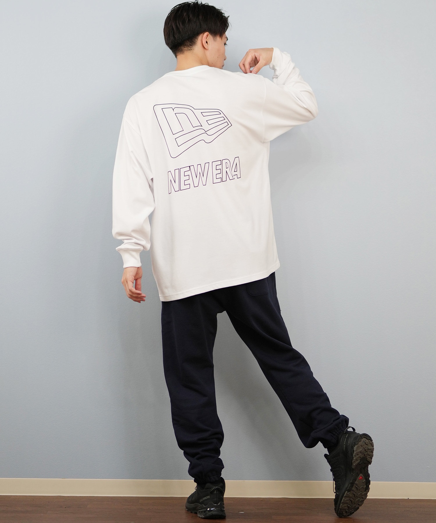 NEW ERA ニューエラ 長袖 Tシャツ ロンT メンズ バックプリント ロゴ