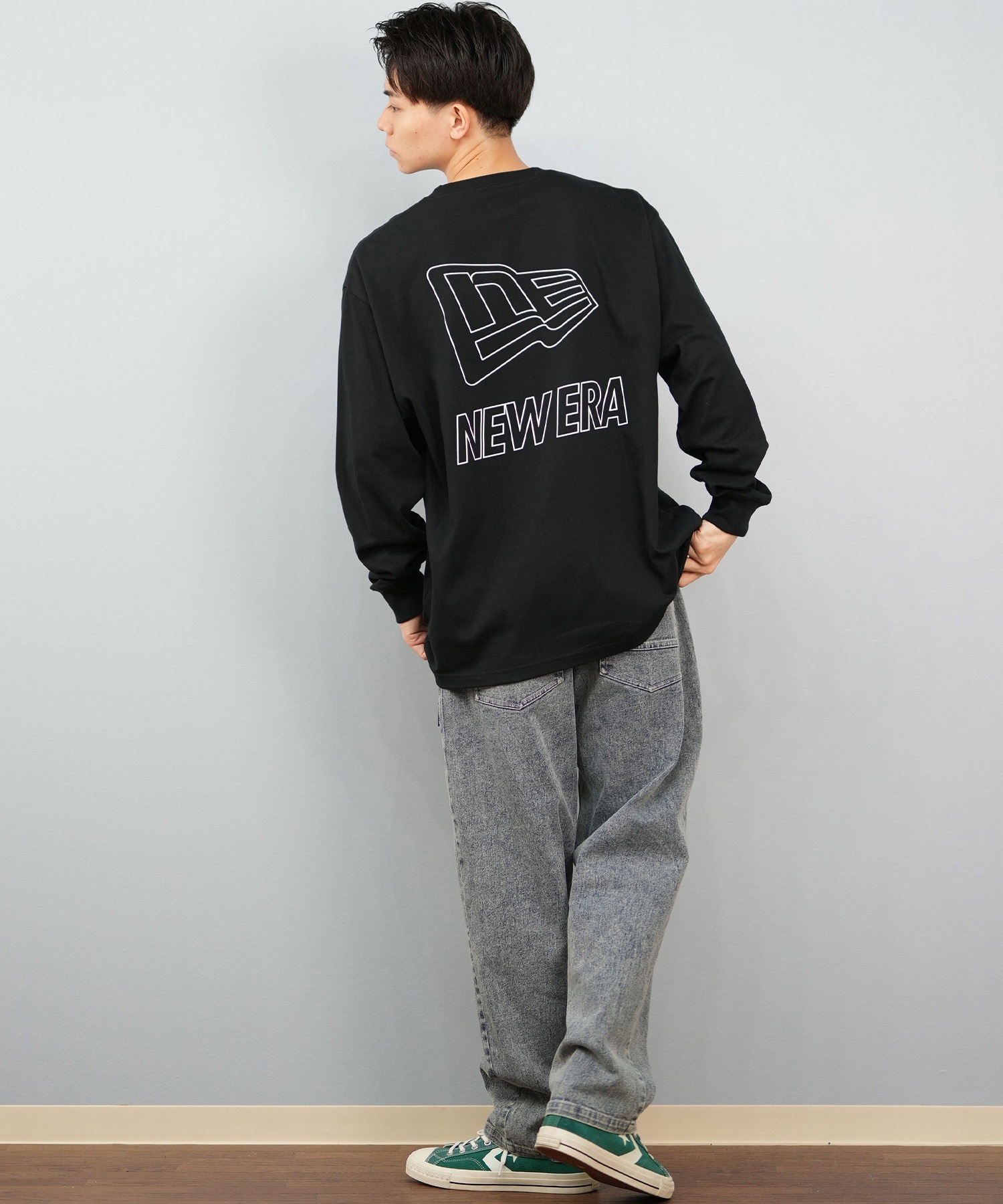 NEW ERA ニューエラ 長袖 Tシャツ ロンT メンズ バックプリント ロゴ