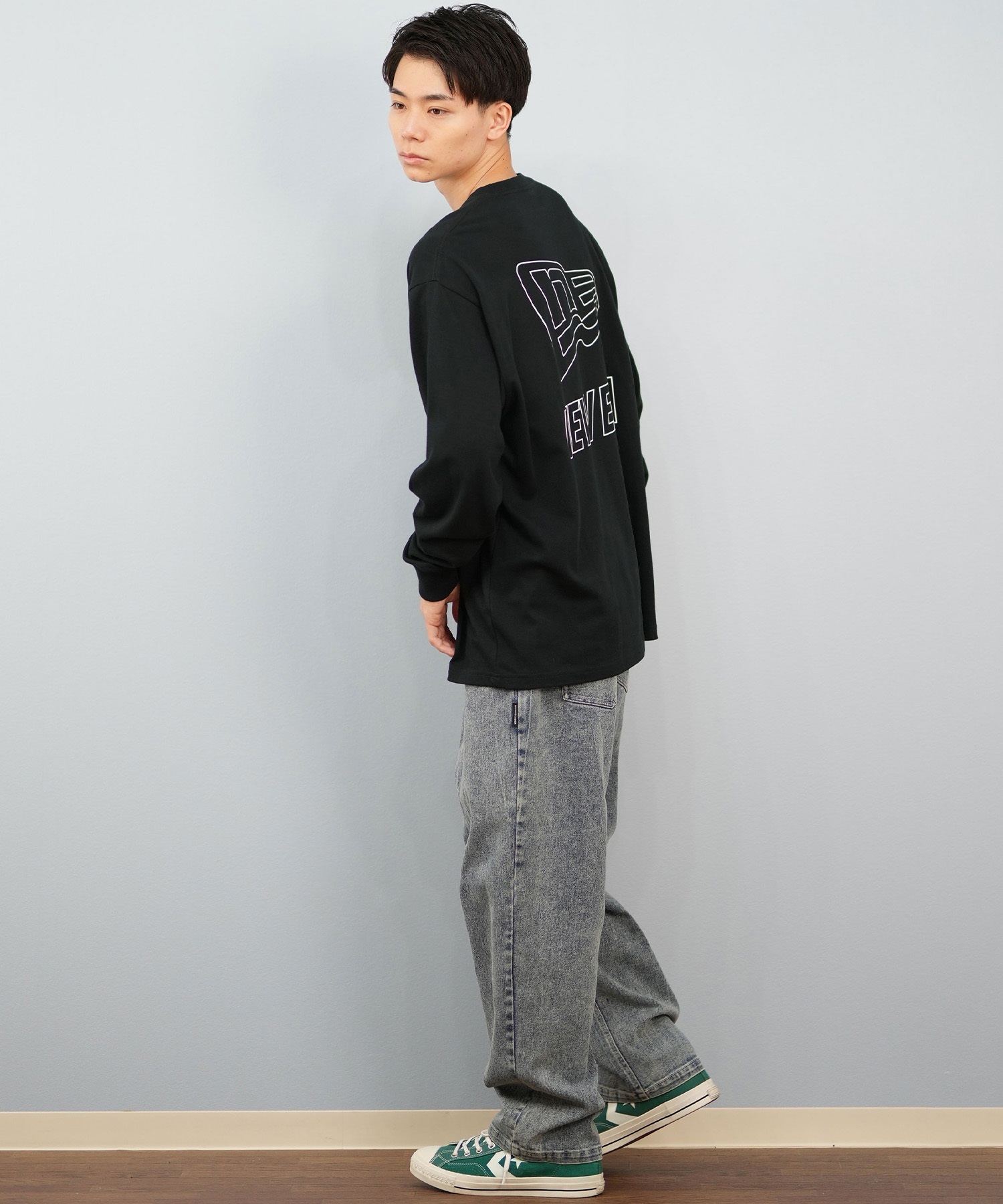 NEW ERA ニューエラ 長袖 Tシャツ ロンT メンズ バックプリント ロゴ