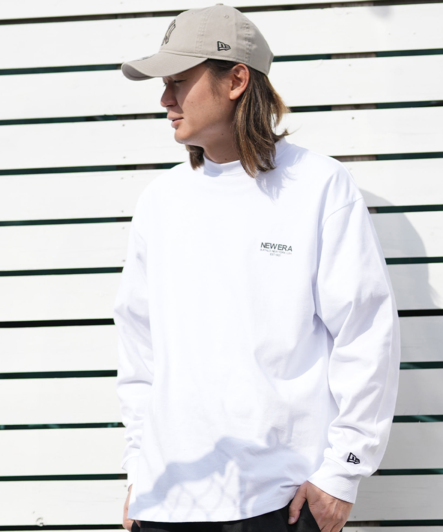 NEW ERA ニューエラ 長袖 Tシャツ ロンT メンズ バックプリント ロゴ
