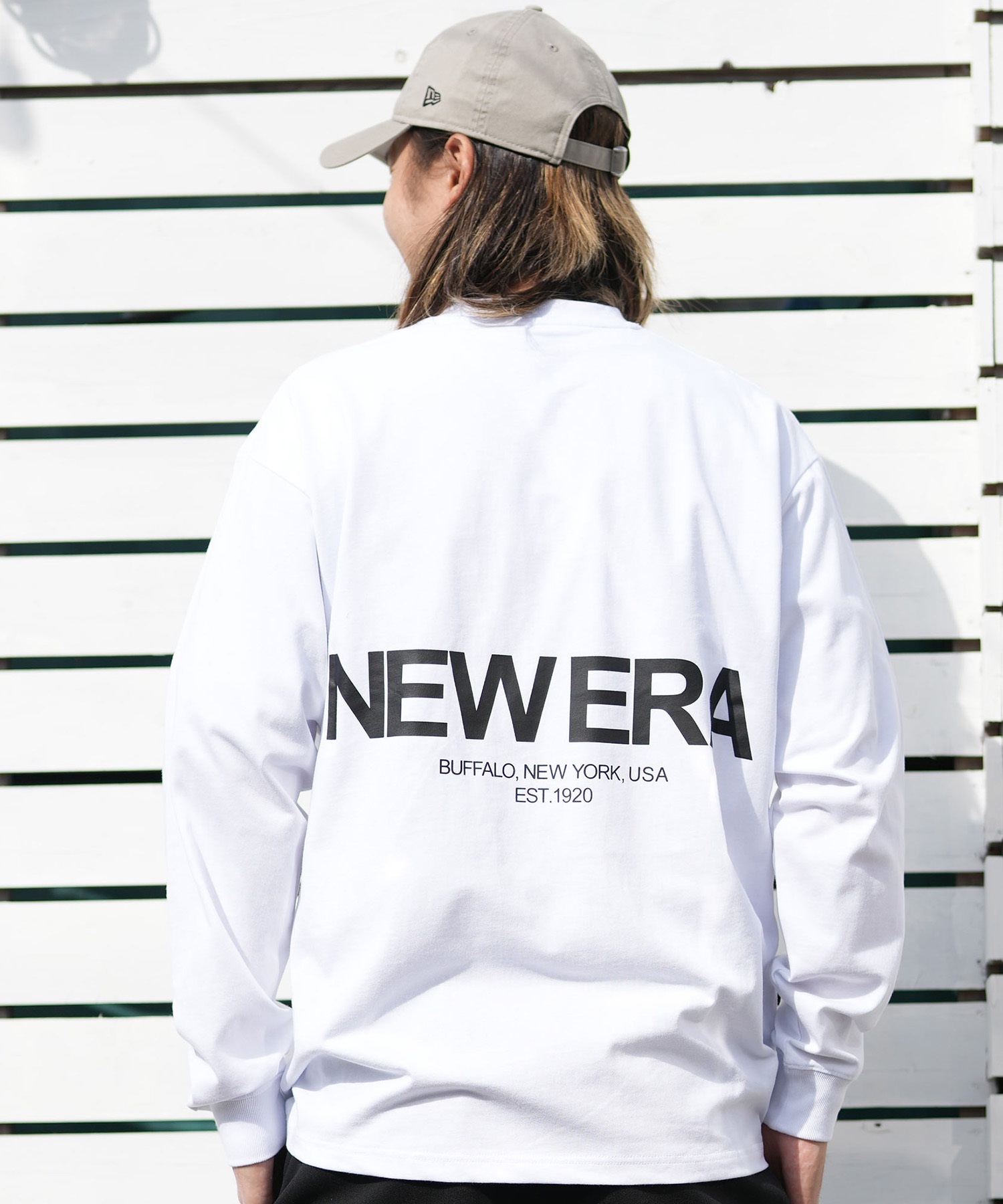 NEW ERA ニューエラ 長袖 Tシャツ ロンT メンズ バックプリント ロゴ