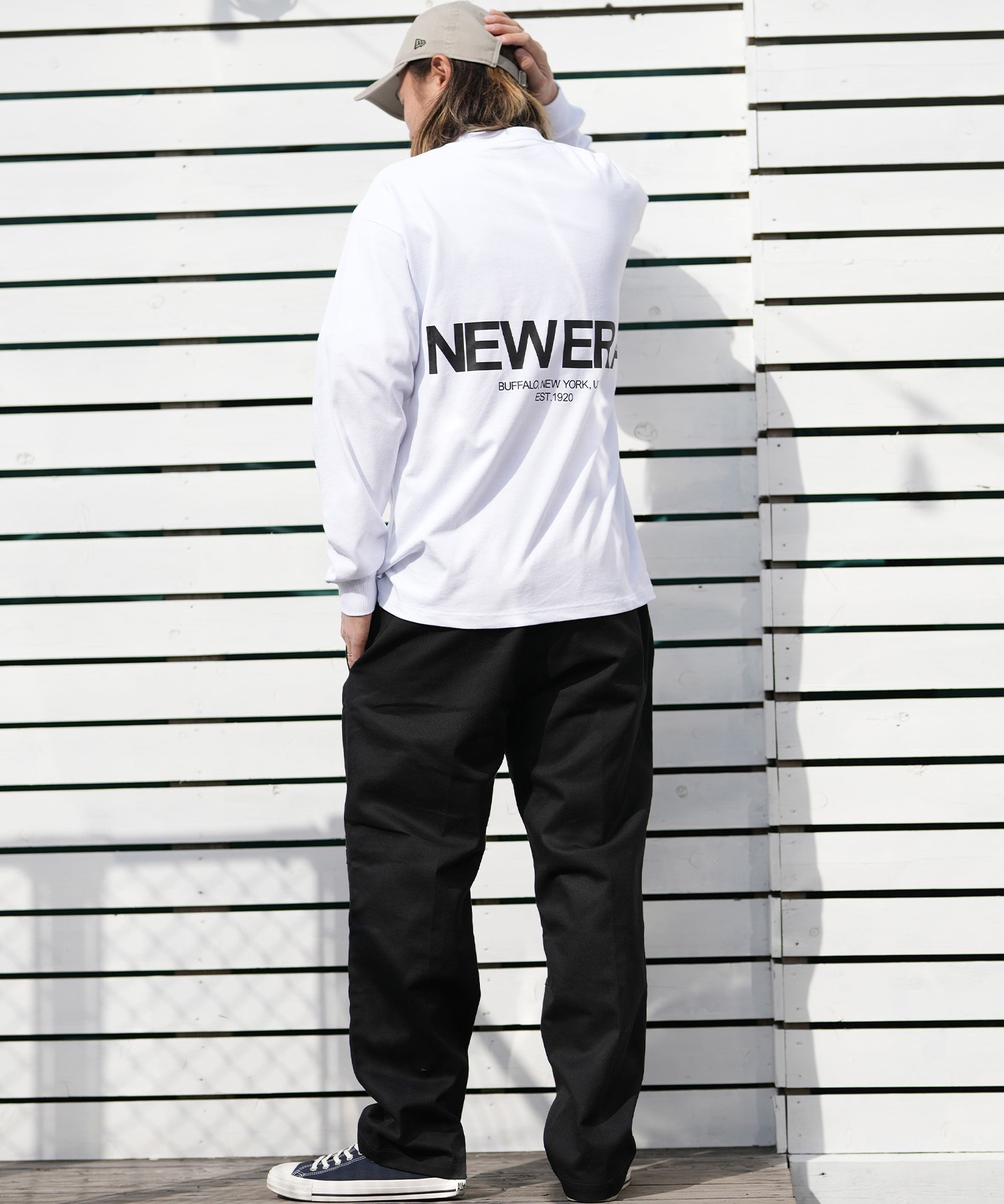 NEW ERA ニューエラ 長袖 Tシャツ ロンT メンズ バックプリント ロゴ