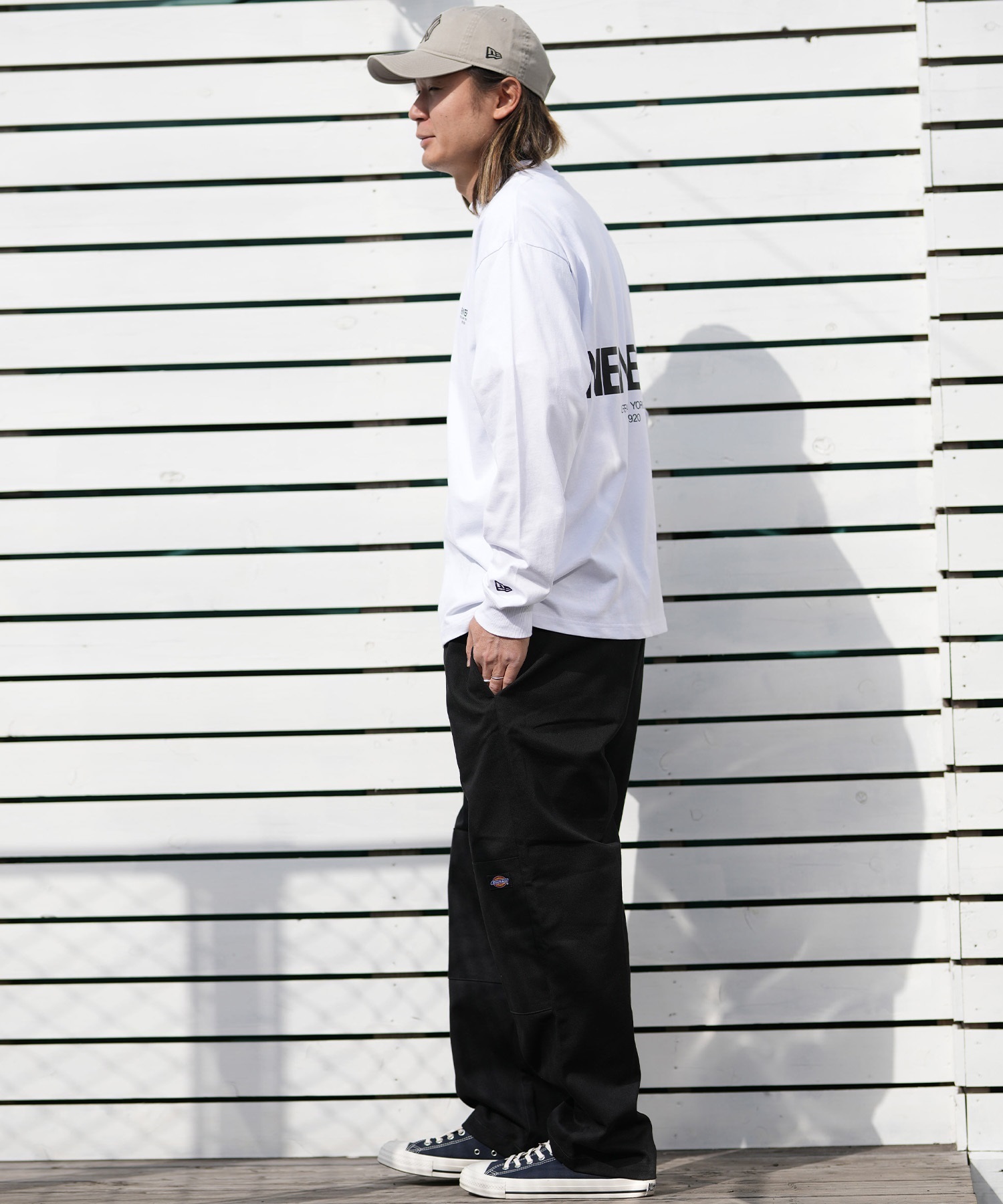 NEW ERA ニューエラ 長袖 Tシャツ ロンT メンズ バックプリント ロゴ