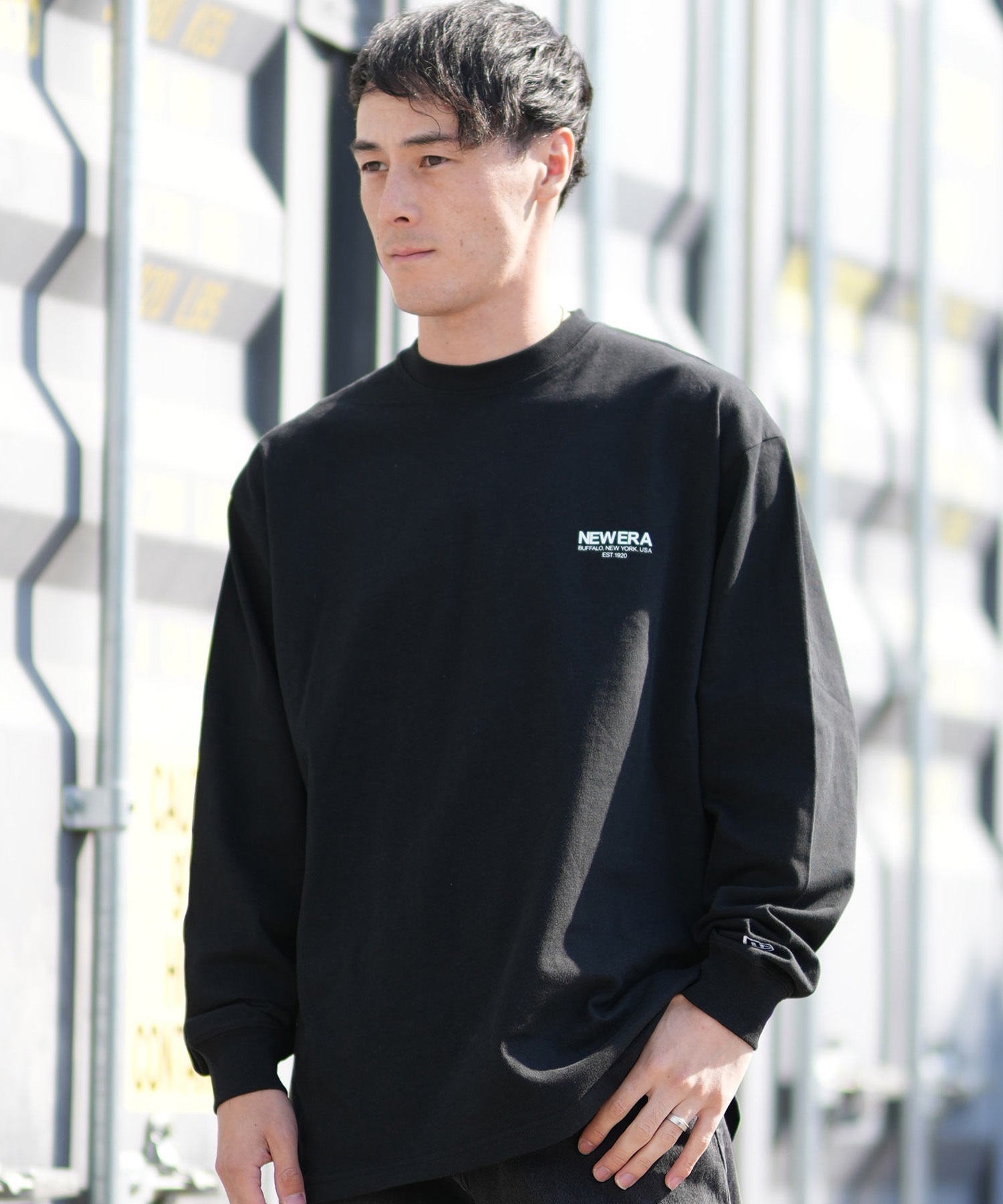 NEW ERA ニューエラ 長袖 Tシャツ ロンT メンズ バックプリント ロゴ