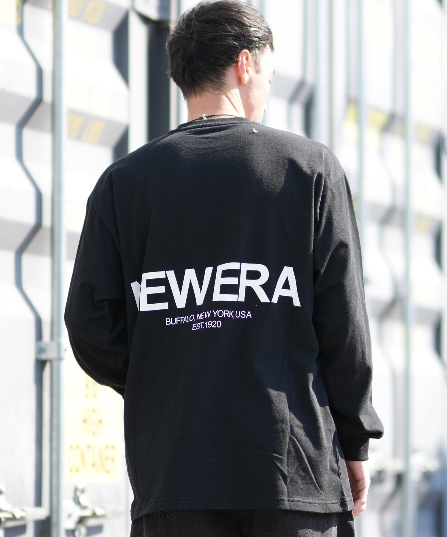 NEW ERA ニューエラ 長袖 Tシャツ ロンT メンズ バックプリント ロゴ