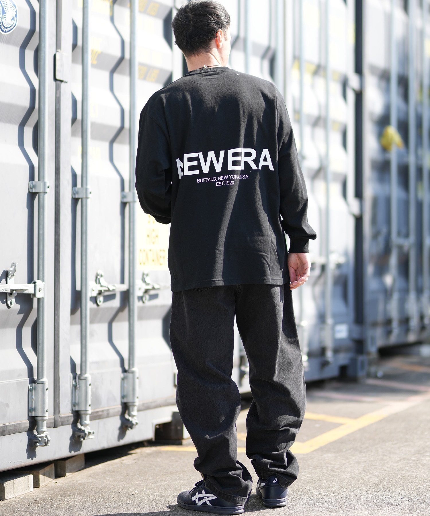 NEW ERA ニューエラ 長袖 Tシャツ ロンT メンズ バックプリント ロゴ