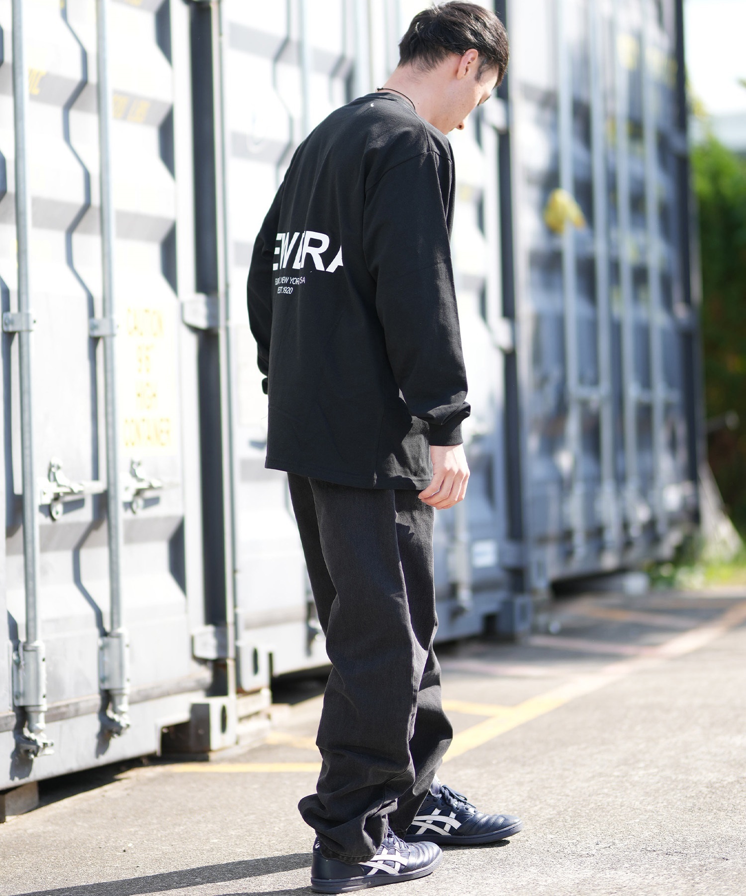 NEW ERA ニューエラ 長袖 Tシャツ ロンT メンズ バックプリント ロゴ