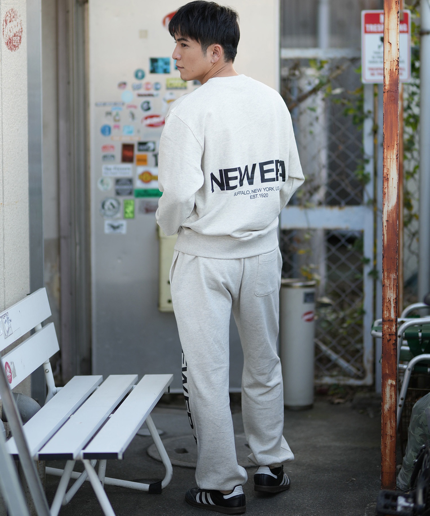 RE. moteスウェット NEW ERA ニューエラ ロングパンツ メンズ スウェット パンツ ロゴ 裏毛