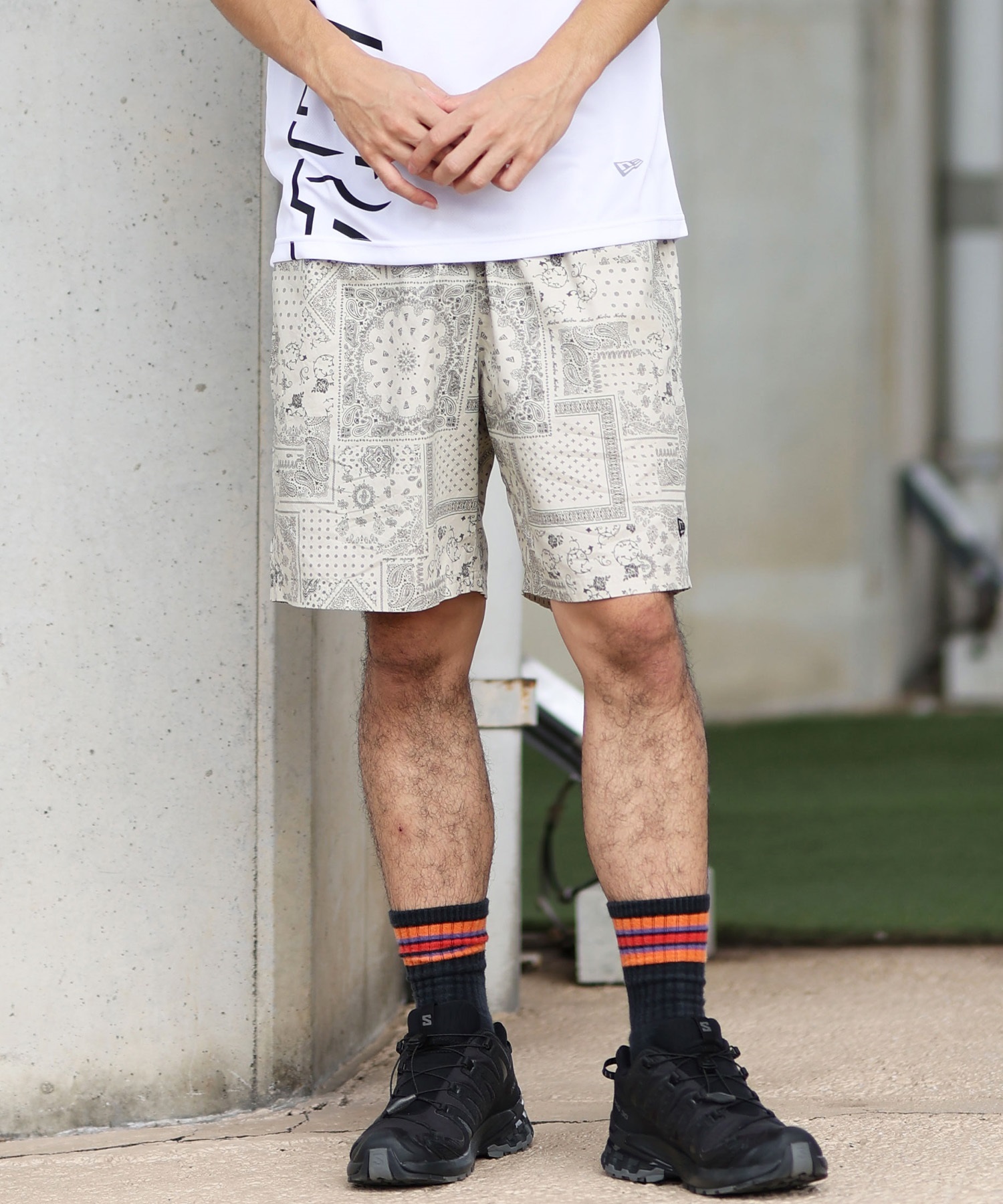 ニューエラ　ペイズリー柄　ゴルフウェア　ポロシャツ　ハーフパンツ　XLサイズ NEW ERA ニューエラ ゴルフウェア ショートパンツ 柄 : ONSPOTZ