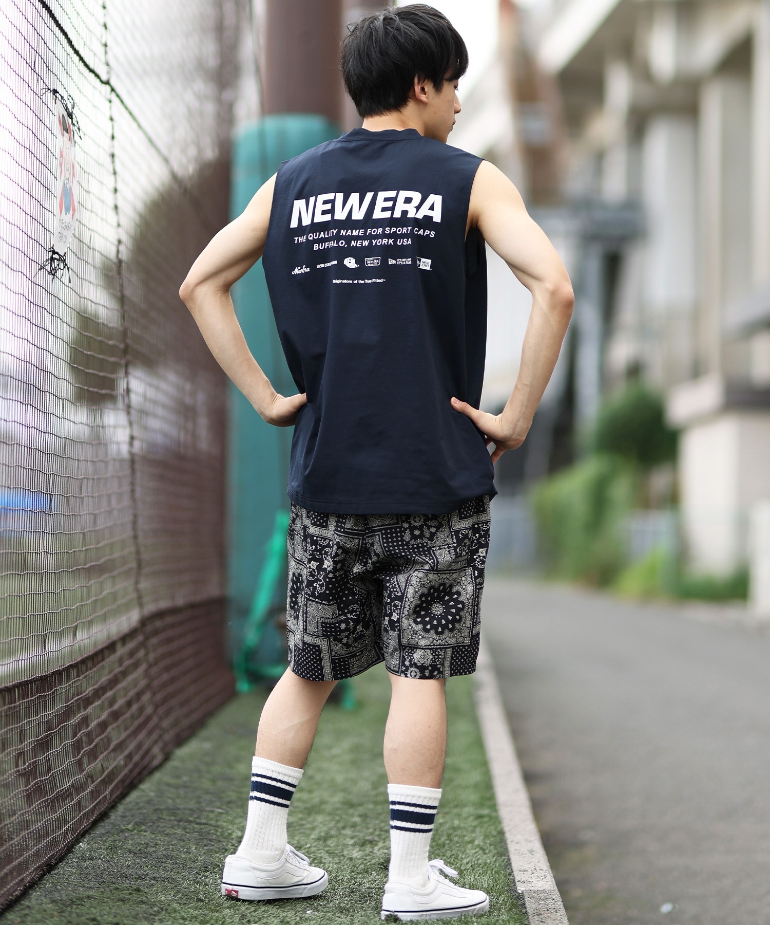 NEW ERA ブラック水着 MEDIUM　水陸両用 NEW ERA 水着 ERA/ニューエラ 水着/ショーツ/トランクス 水陸