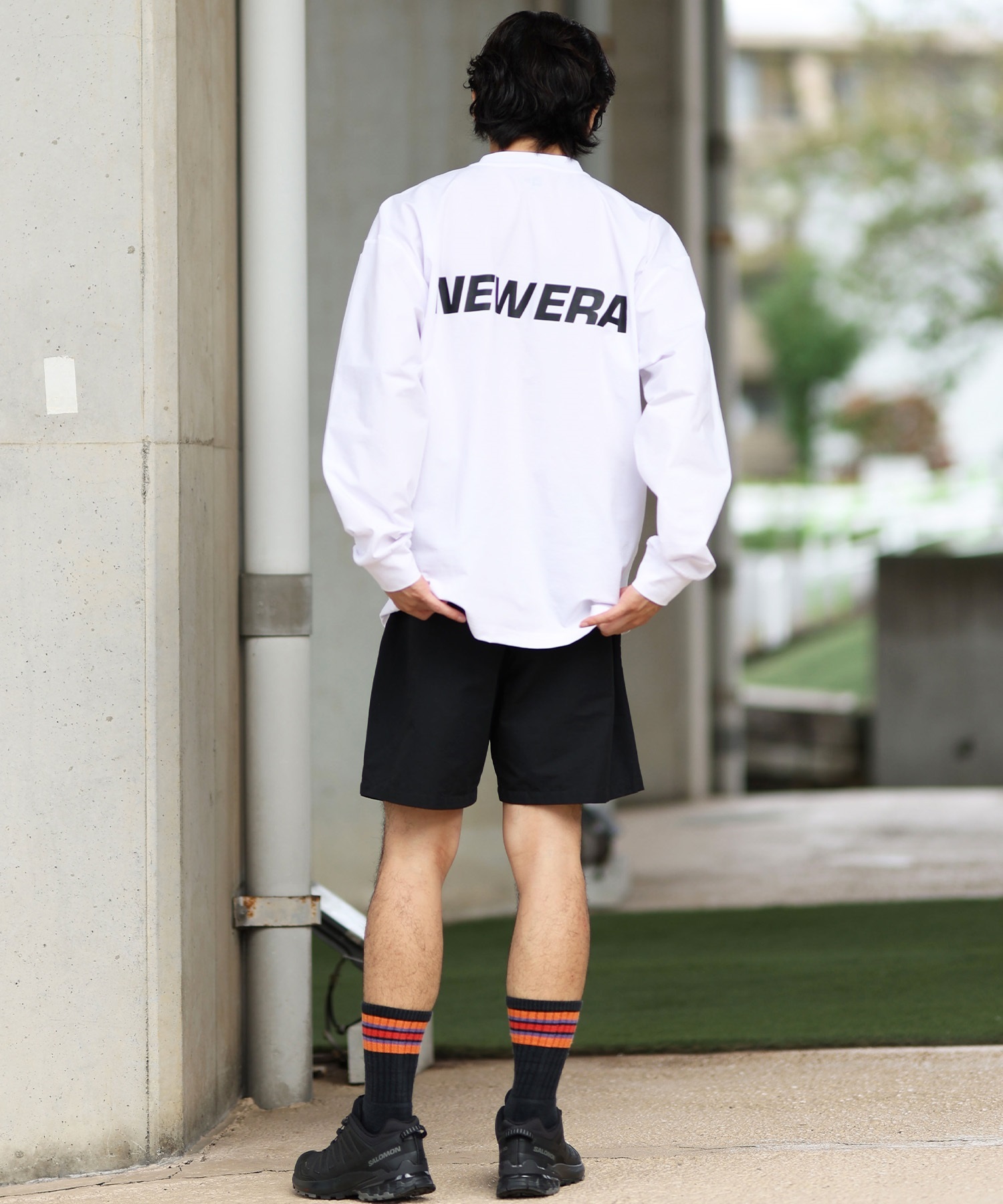 NEW ERA ニューエラ ラッシュガード メンズ 長袖 Tシャツ バック