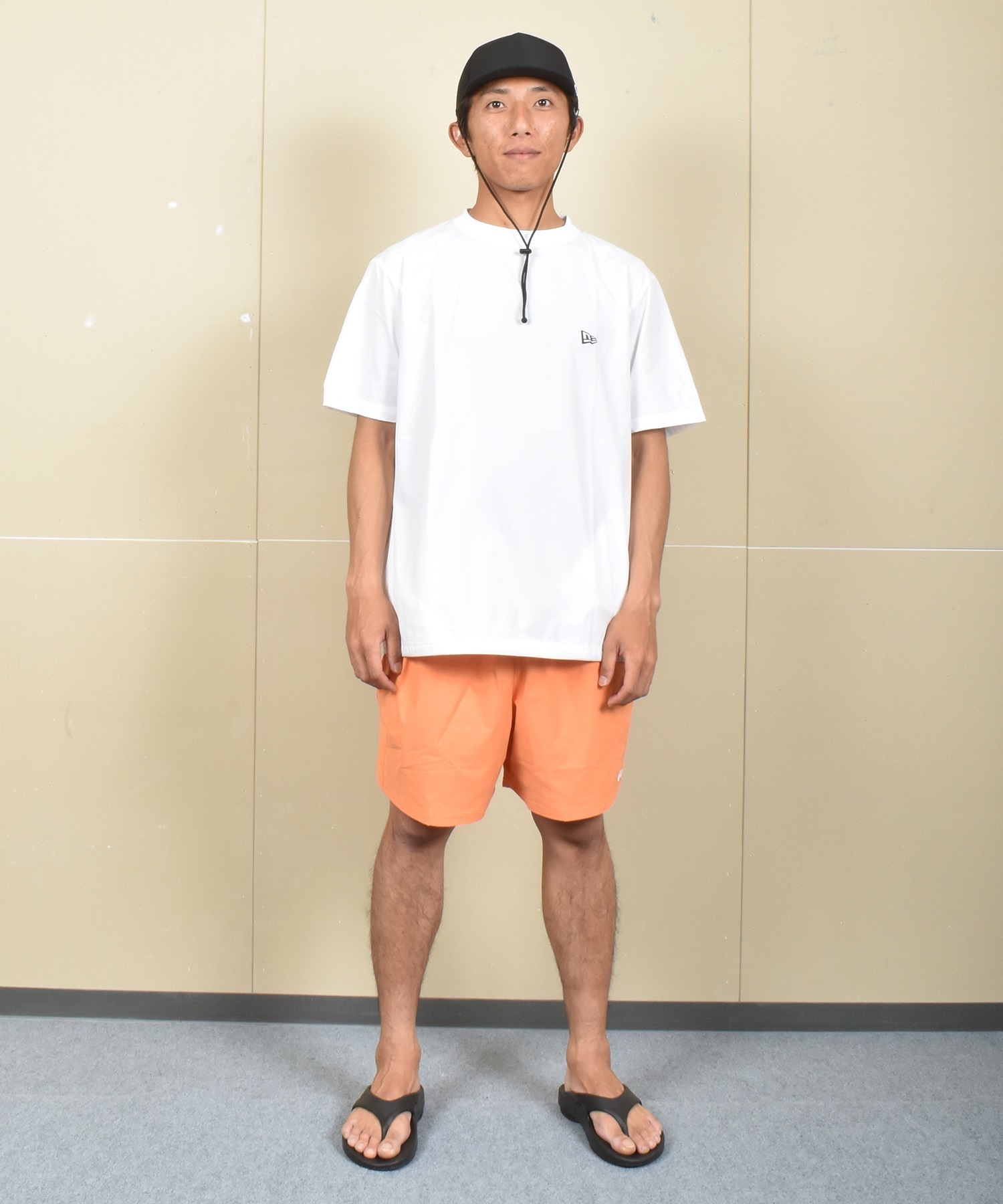 NEW ERA ニューエラ 水着 ラッシュガード 半袖 Tシャツ メンズ 水陸両用 UVカット 吸水速乾 14670956(WT-M)