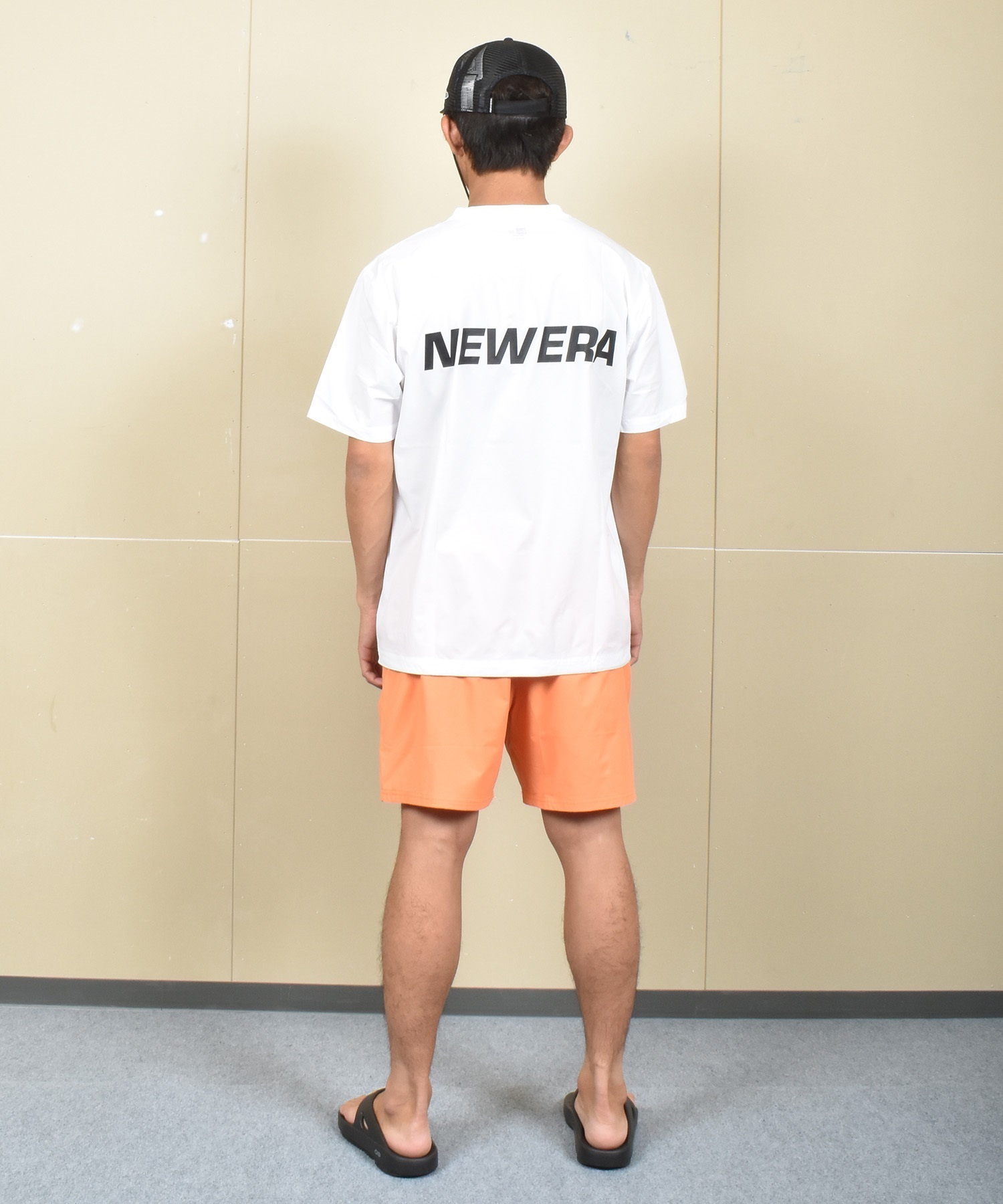 NEW ERA ニューエラ 水着 ラッシュガード 半袖 Tシャツ メンズ 水陸両用 UVカット 吸水速乾 14670956(WT-M)