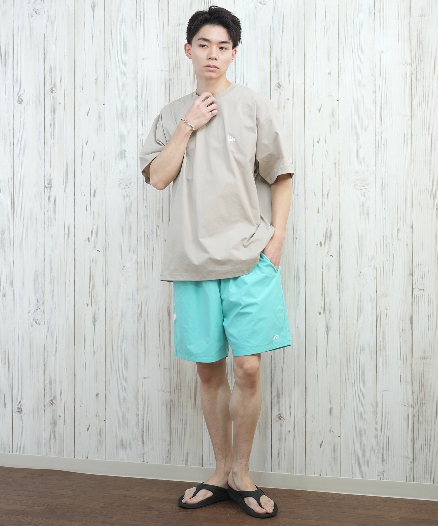NEW ERA ニューエラ 水着 ラッシュガード 半袖 Tシャツ メンズ
