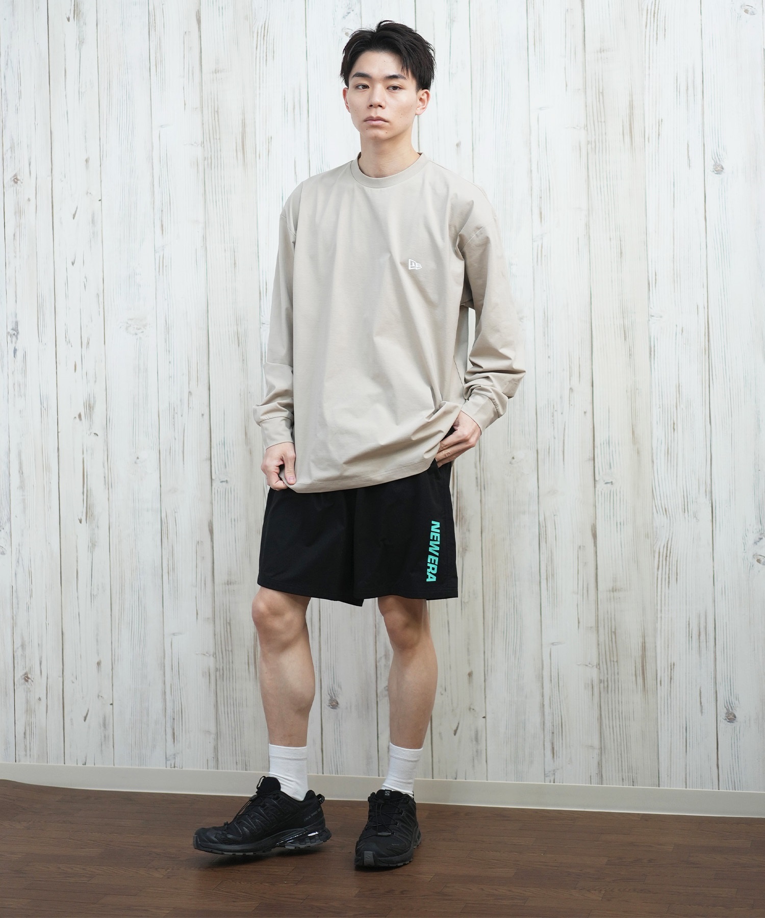 NEW ERA ニューエラ ラッシュガード 長袖 メンズ Tシャツ ロンT バック