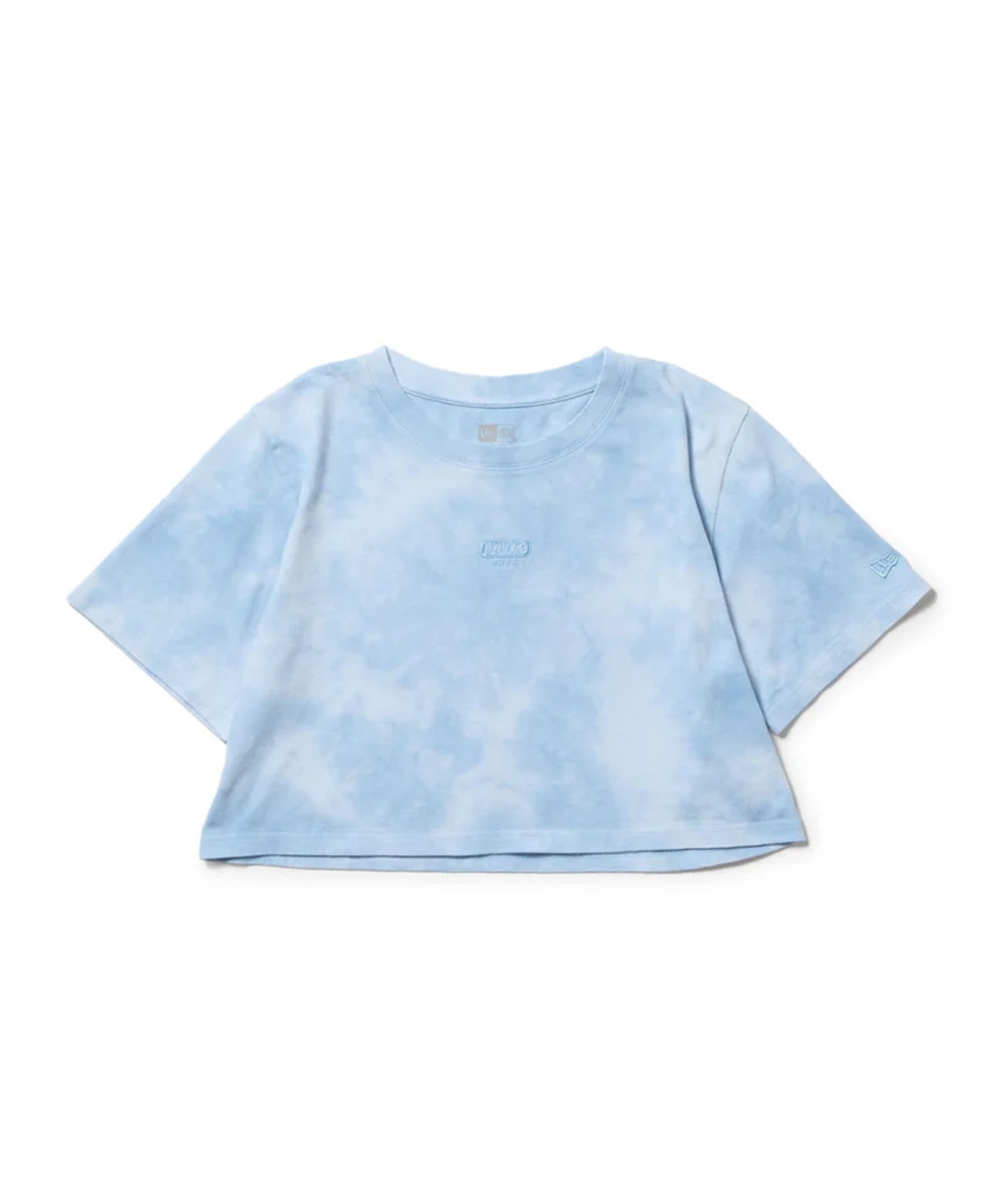 NEW ERA ニューエラ 半袖 Tシャツ レディース クロップド丈 タイダイ柄 ワイドシルエット 14391901(BL-S)