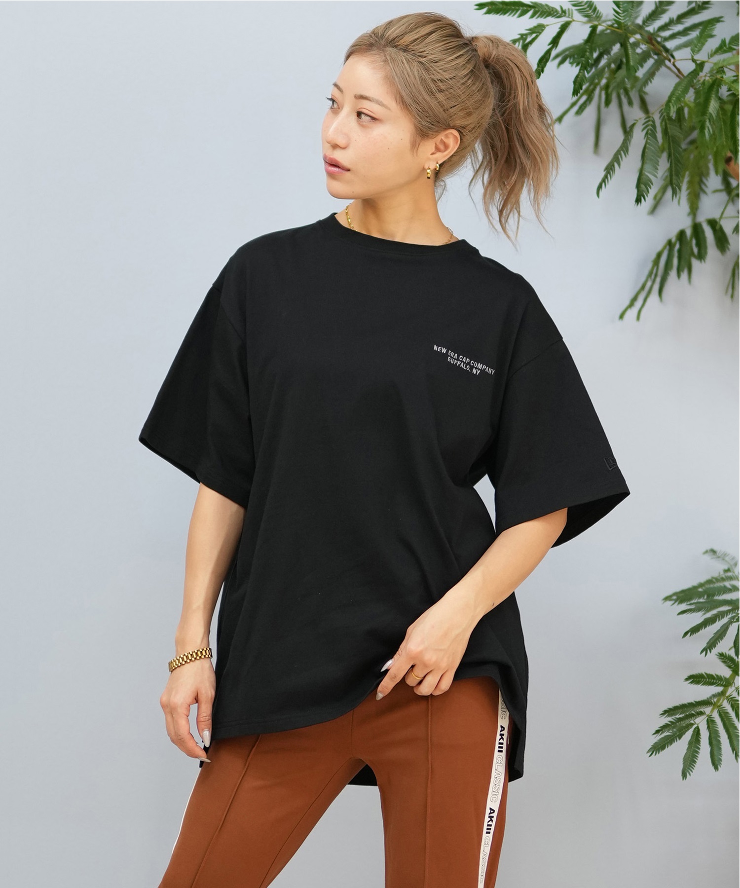 NEW ERA ニューエラ 半袖 Tシャツ レディース オーバーサイズ