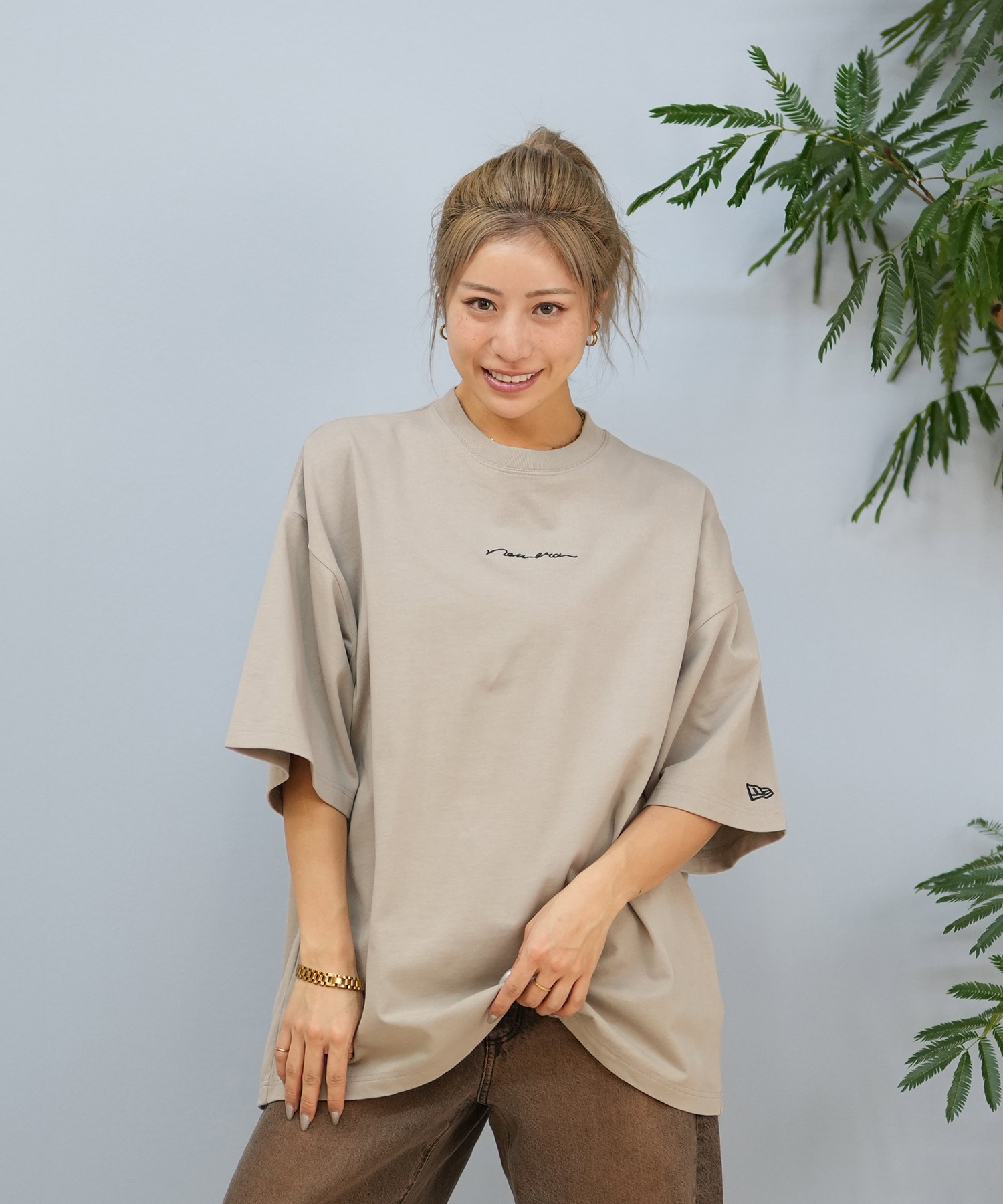 NEW ERA ニューエラ 半袖 Tシャツ レディース オーバーサイズ 14410077