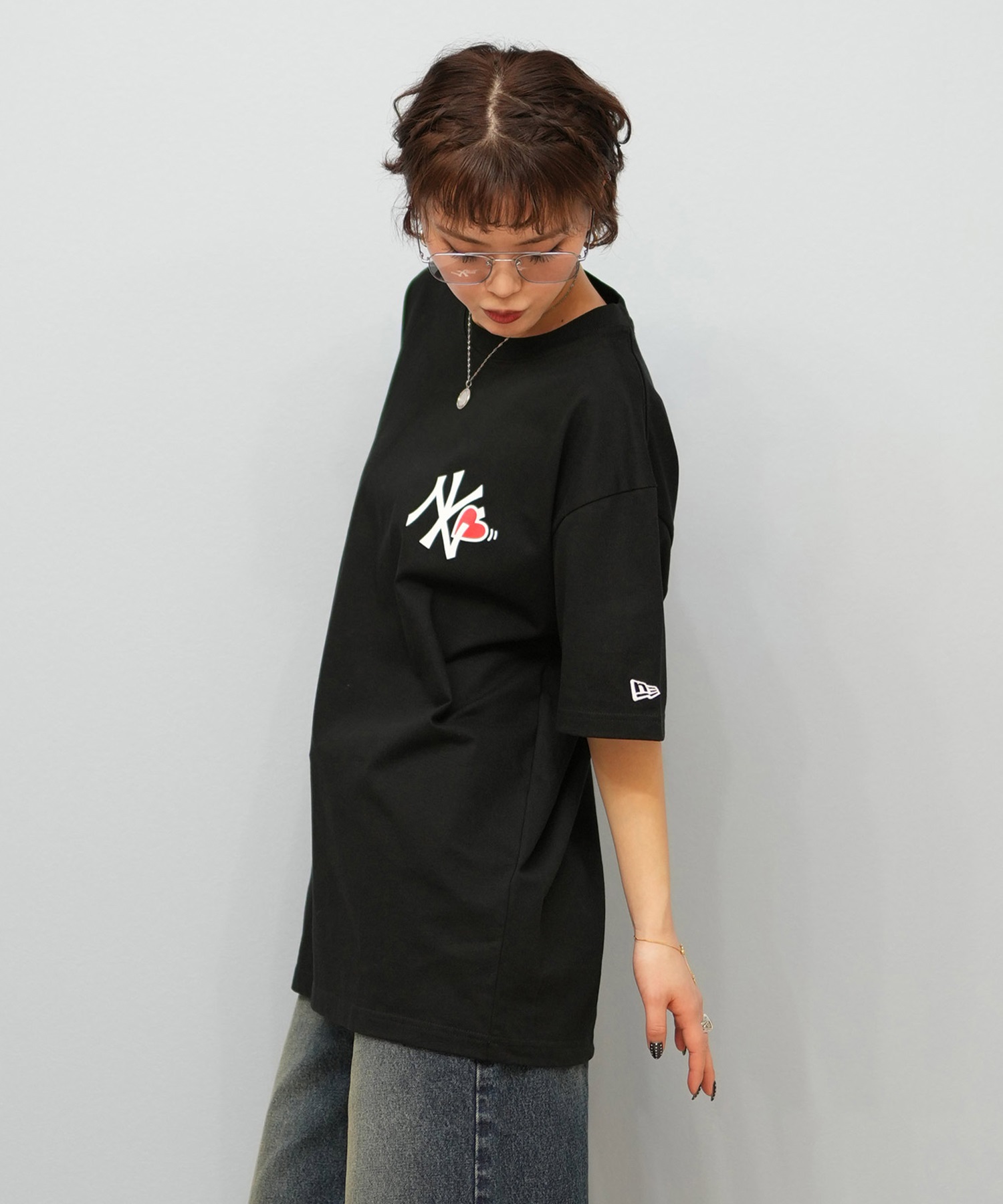 NEW ERA ニューエラ 半袖 Tシャツ レディース MLB オーバーサイズ バックプリント 14670938 ムラサキスポーツ限定 NEW ERA ニューエラ 半袖 Tシャツ レディース MLB オーバー