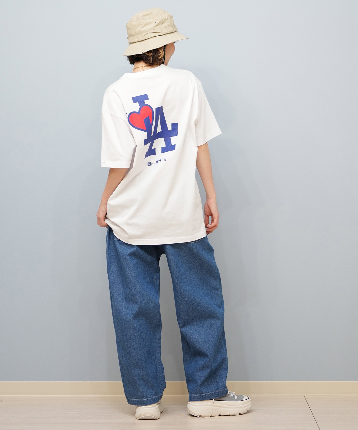 NEW ERA ニューエラ 半袖 Tシャツ レディース MLB オーバーサイズ バックプリント 14670937 ムラサキスポーツ限定(WT-S)