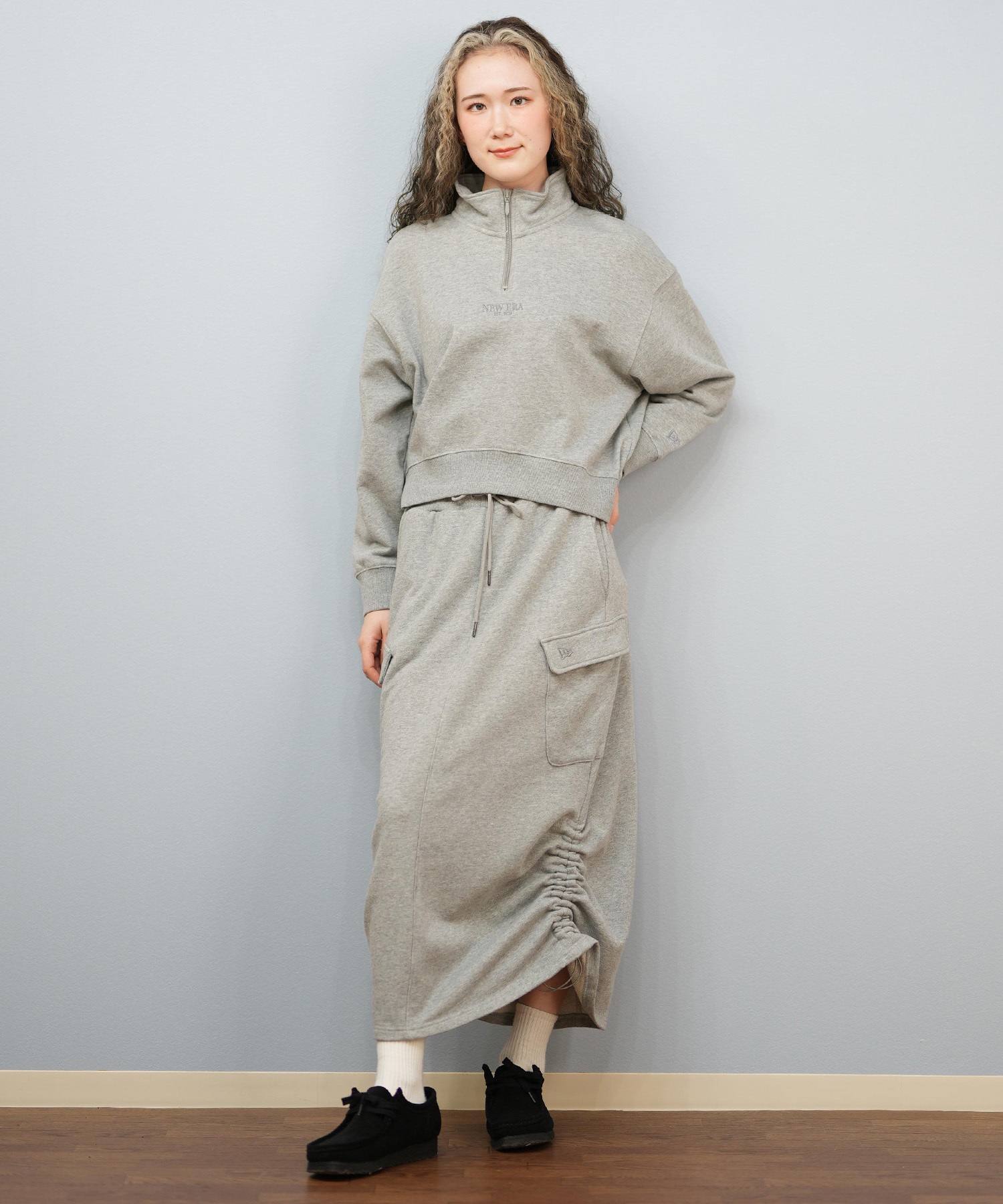 展示のみ美品ウォームスウエットカーゴスカート　グレー ウォームスウェットカーゴスカート（スカート）｜EVERYDAY I LIKE