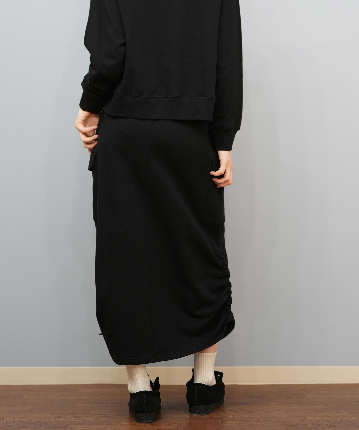 NEW ERA ニューエラ ロングスカート レディース 台形 ウエストゴム 裏