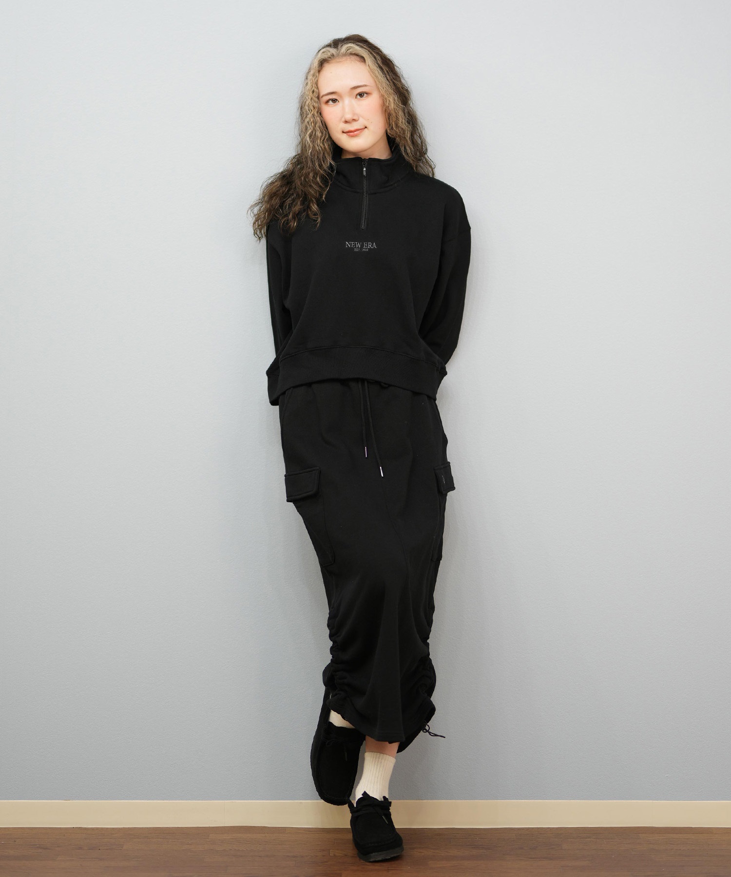 NEW ERA ニューエラ ロングスカート レディース 台形 ウエストゴム 裏