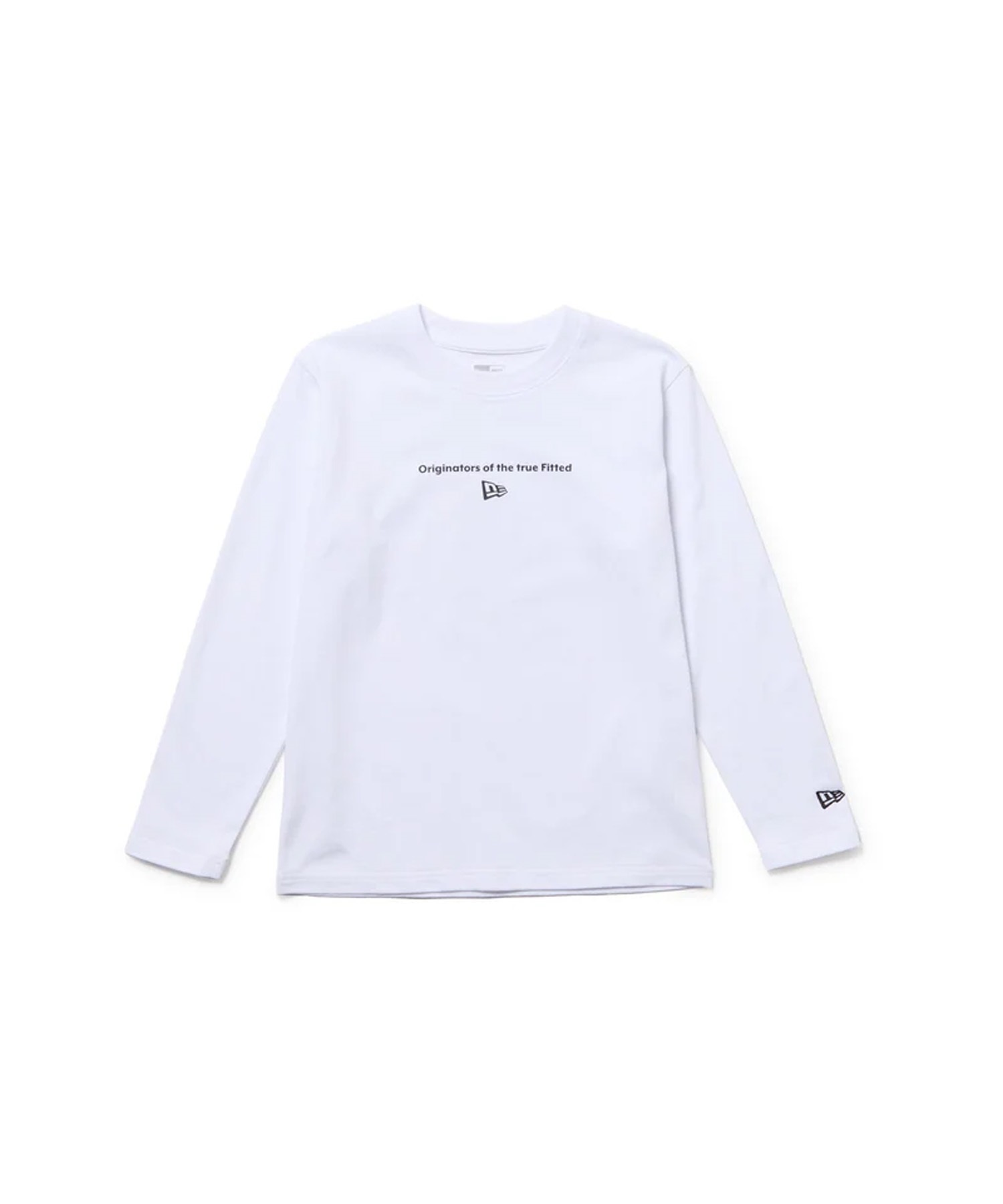 NEW ERA ニューエラ 長袖 Tシャツ ロンT キッズ ジュニア 子供 Youth 長袖 コットン Tシャツ Circle OOTTF 14693882(WHT-130cm)