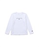 NEW ERA ニューエラ 長袖 Tシャツ ロンT キッズ ジュニア 子供 Youth 長袖 コットン Tシャツ Circle OOTTF 14693882(WHT-130cm)