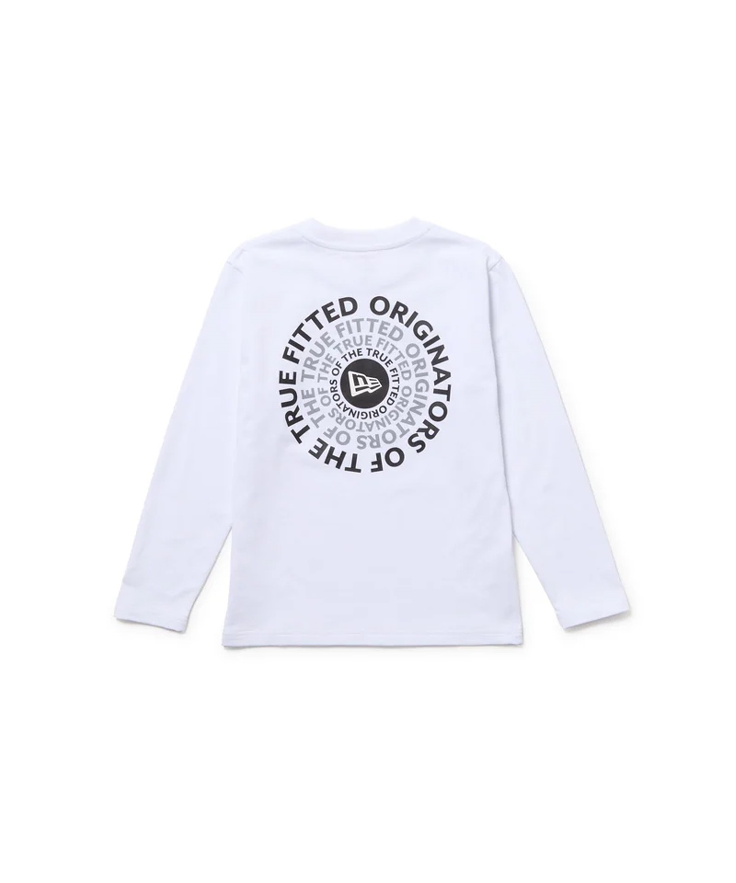 NEW ERA ニューエラ 長袖 Tシャツ ロンT キッズ ジュニア 子供 Youth 長袖 コットン Tシャツ Circle OOTTF 14693882(WHT-130cm)