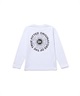 NEW ERA ニューエラ 長袖 Tシャツ ロンT キッズ ジュニア 子供 Youth 長袖 コットン Tシャツ Circle OOTTF 14693882(WHT-130cm)