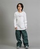 NEW ERA ニューエラ 長袖 Tシャツ ロンT キッズ ジュニア 子供 Youth 長袖 コットン Tシャツ Circle OOTTF 14693882(WHT-130cm)