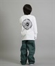 NEW ERA ニューエラ 長袖 Tシャツ ロンT キッズ ジュニア 子供 Youth 長袖 コットン Tシャツ Circle OOTTF 14693882(WHT-130cm)