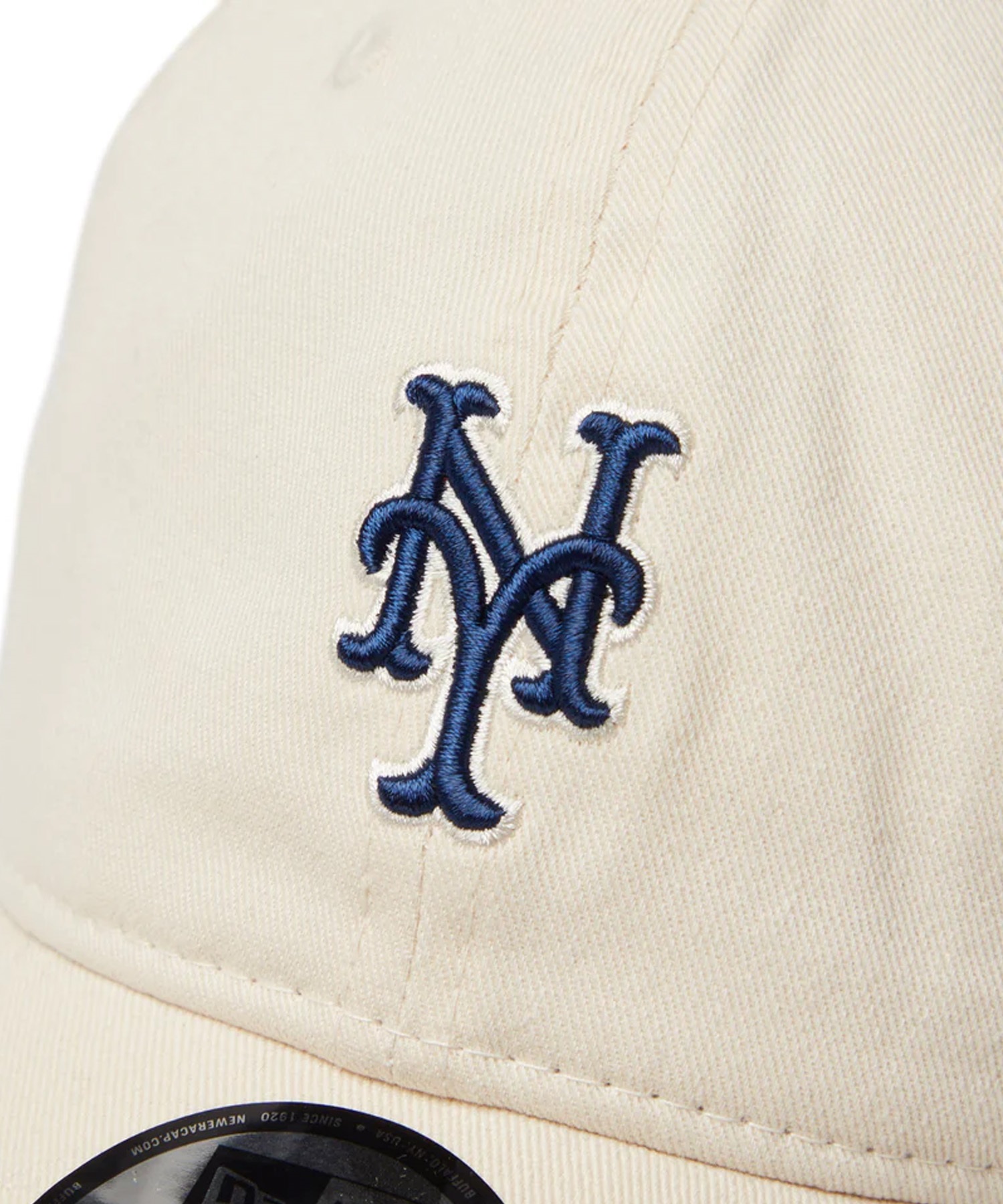 NEW ERA ニューエラ キャップ 帽子 9TWENTY Khaki Sweat Band ニューヨーク・メッツ ライトクリーム カーキスウェットバンド 14388783(LCRE-ML)