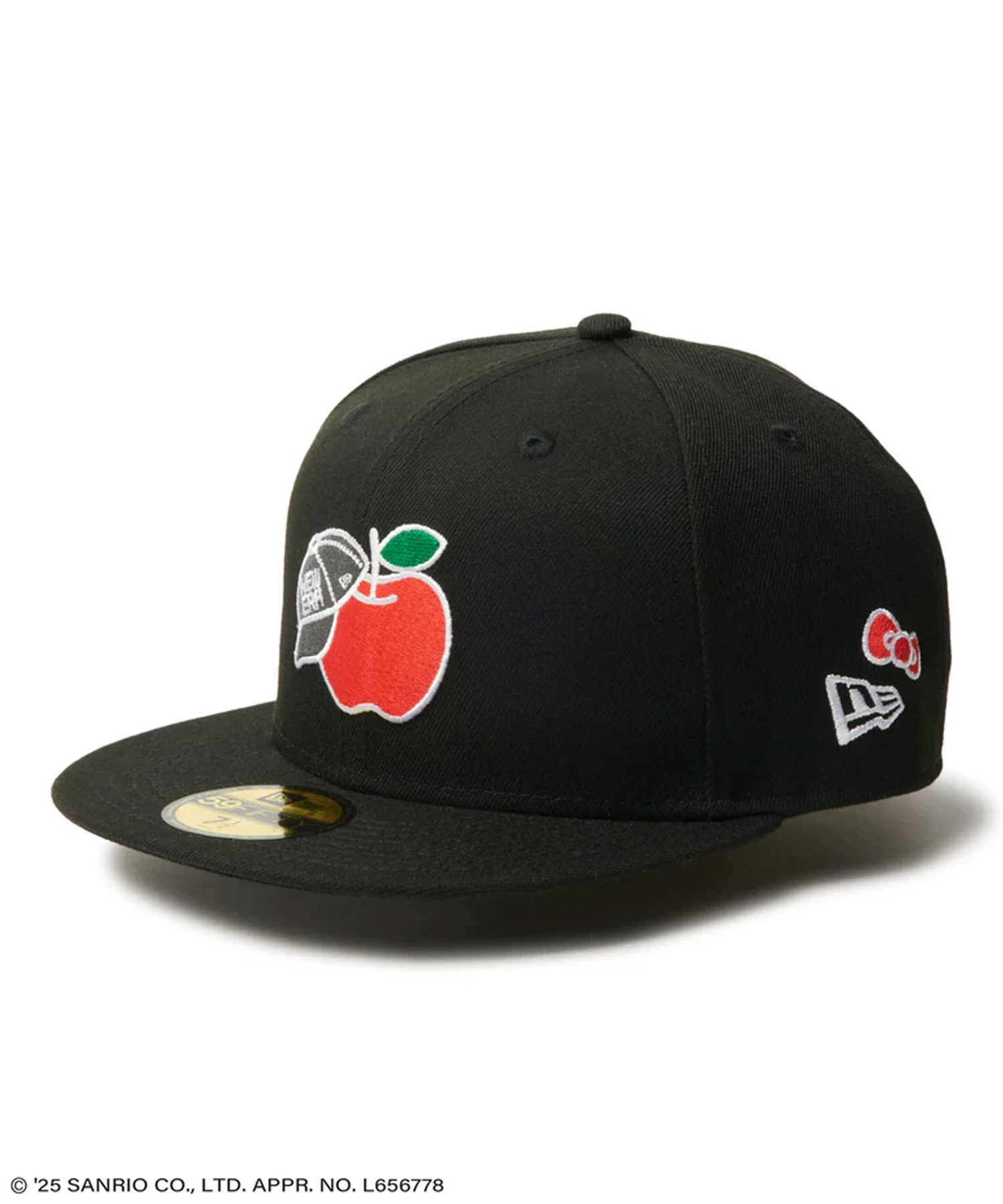 NEW ERA ニューエラ キャップ 帽子 59FIFTY HELLO KITTY ハローキティ リンゴ ブラック 14348626(BLK-7)