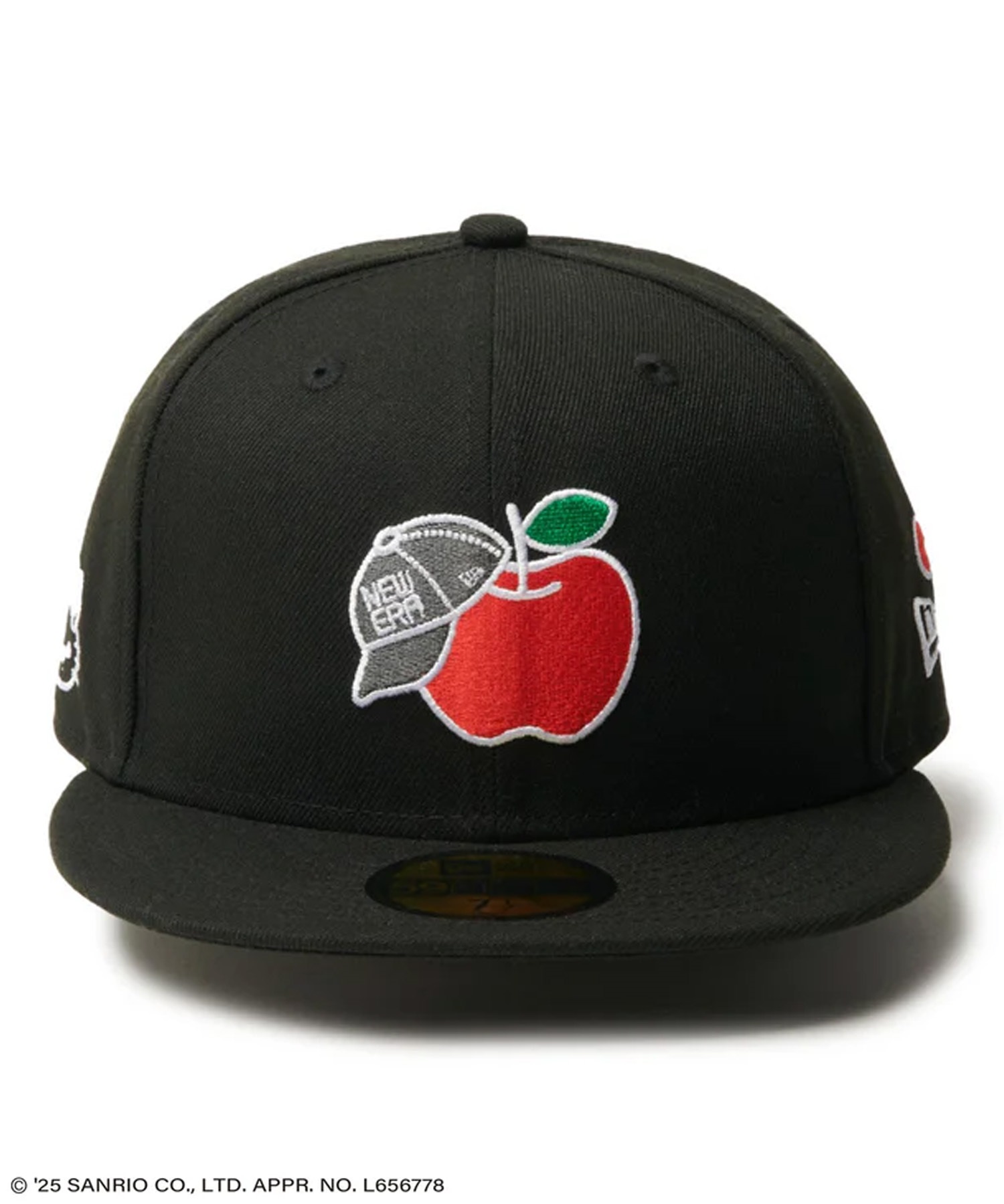 NEW ERA ニューエラ キャップ 帽子 59FIFTY HELLO KITTY ハローキティ リンゴ ブラック 14348626(BLK-7)