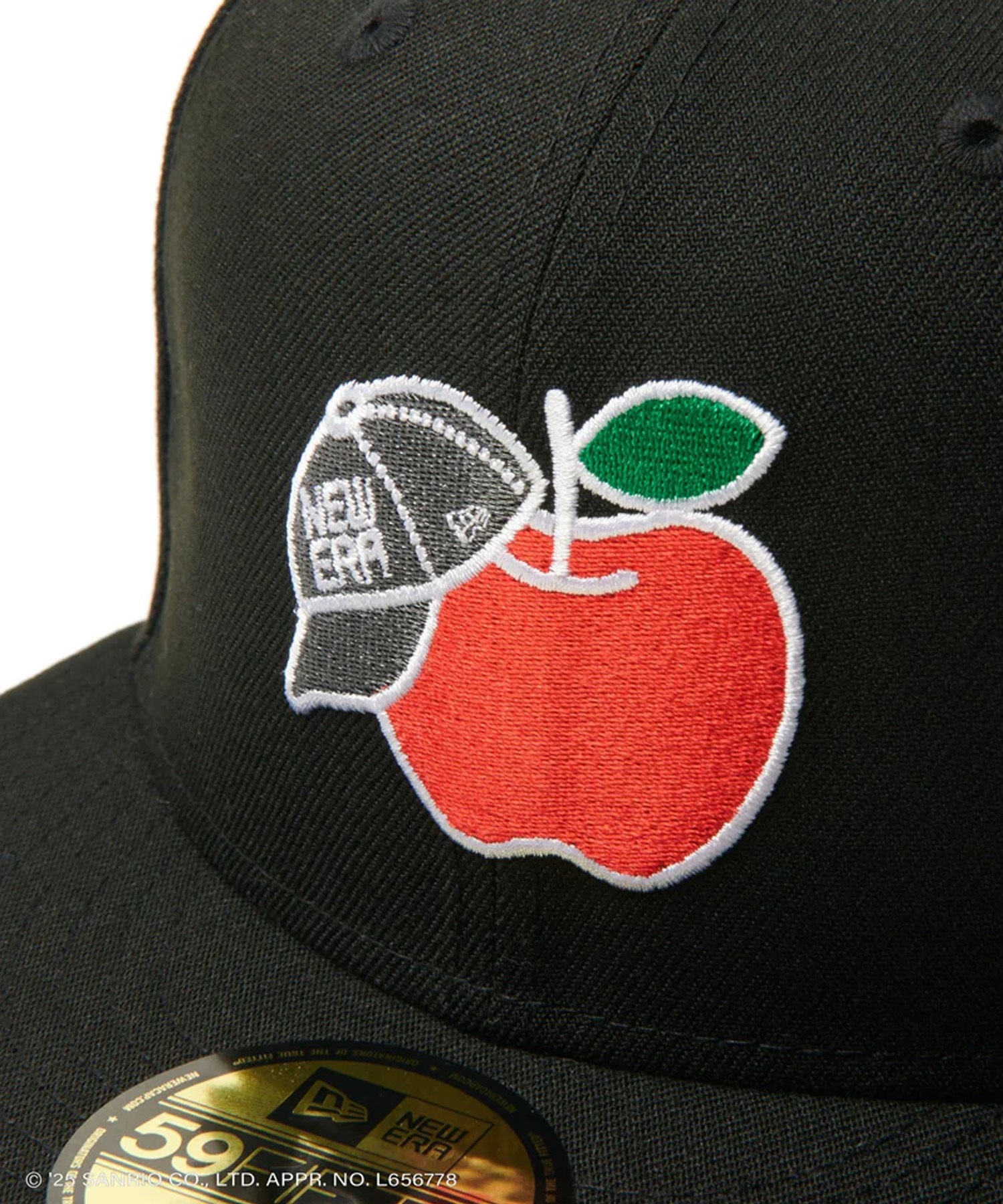 NEW ERA ニューエラ キャップ 帽子 59FIFTY HELLO KITTY ハローキティ リンゴ ブラック 14348626(BLK-7)