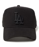 NEW ERA ニューエラ キャップ 帽子 9FORTY A-Frame トラッカー Damaged Series ロサンゼルス・ドジャース ブラック 14388620(BLK-FREE)