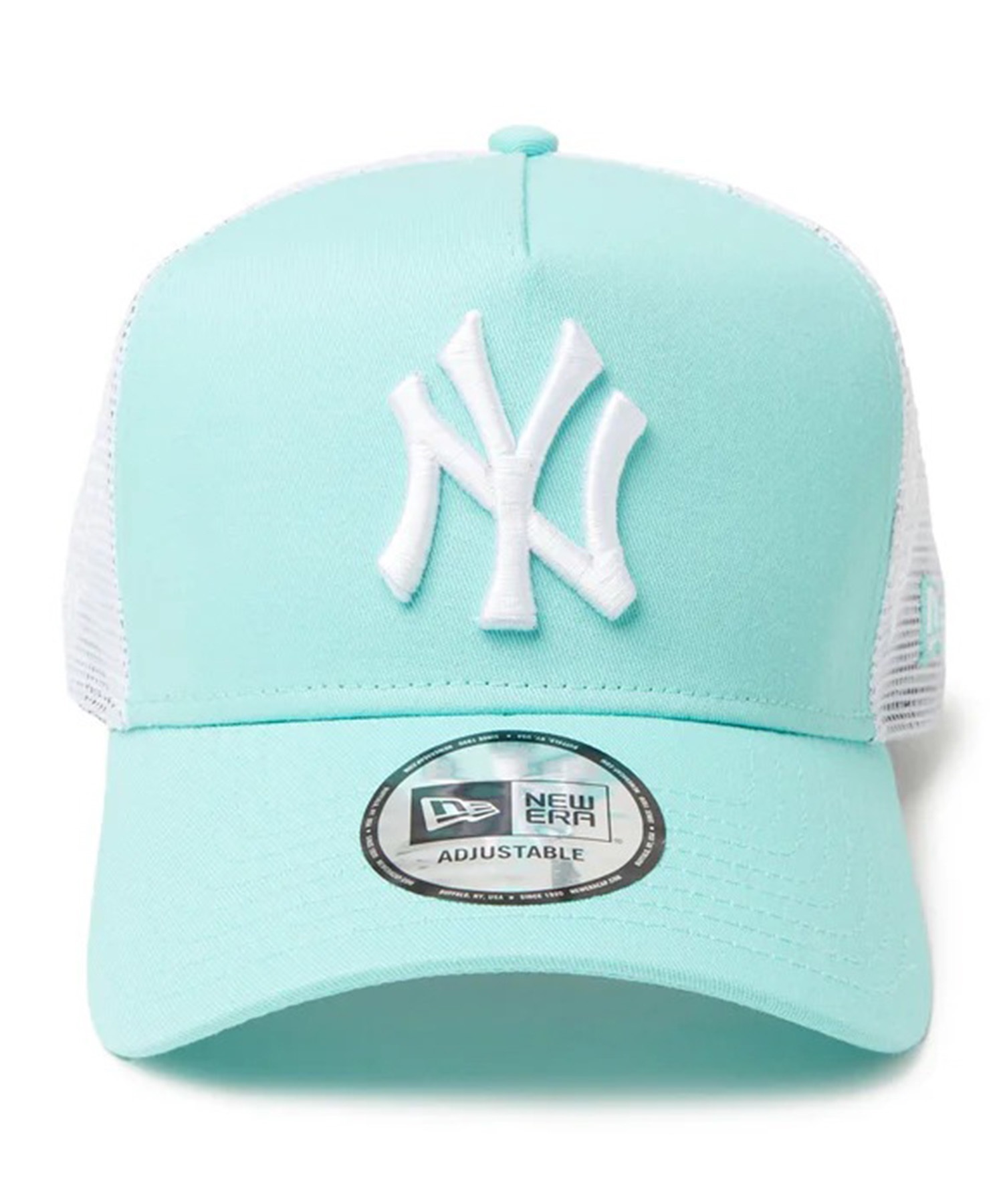 NEW ERA ニューエラ キャップ 帽子 9FORTY A-Frame トラッカー MLB Mesh Embroidery ニューヨーク・ヤンキース ブルーティント/ホワイト 14388627(BTNT-FREE)