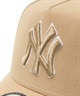 NEW ERA ニューエラ キャップ ロゴ 帽子 9FORTY A-Frame Pancakes ニューヨーク・ヤンキース タン 14388665(TAN-FREE)